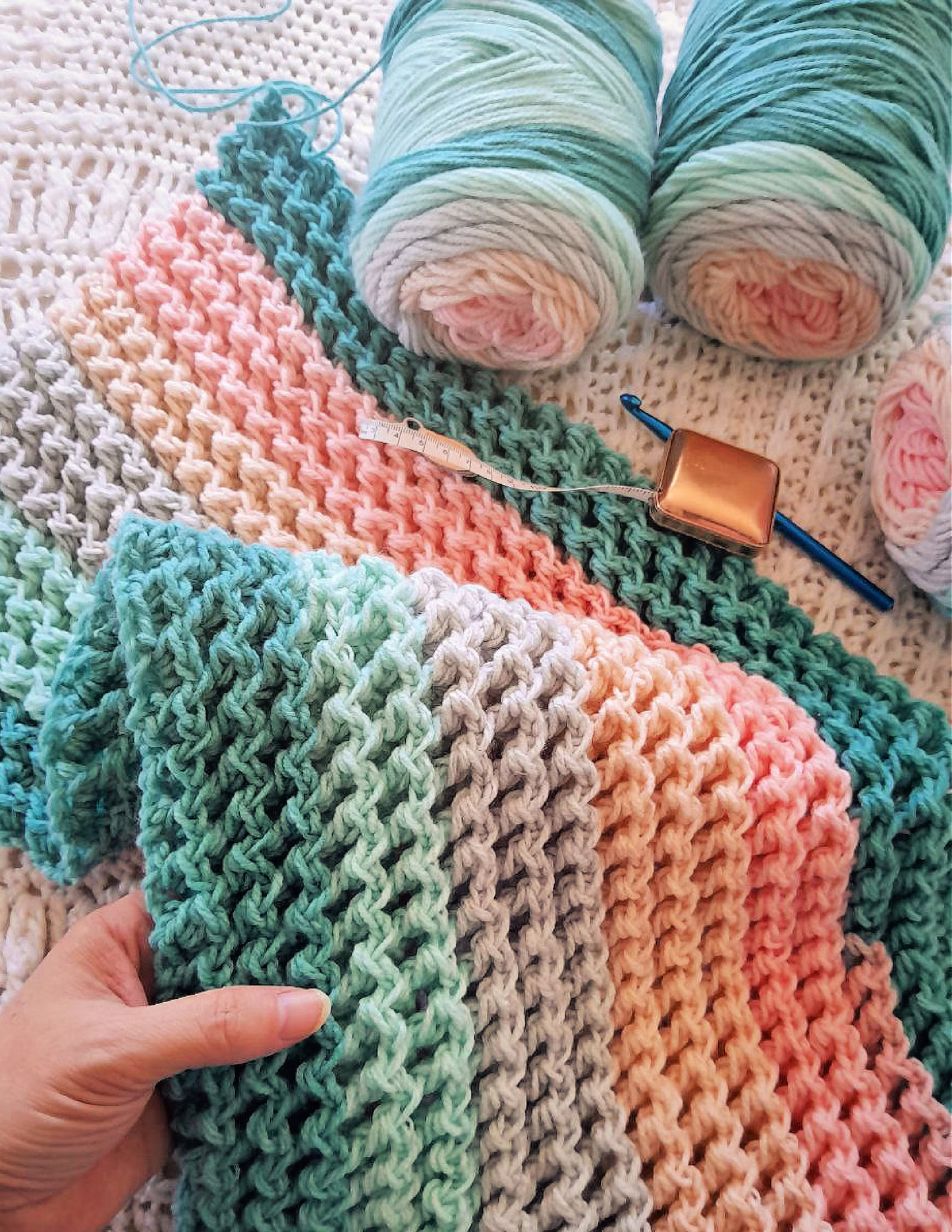 Zigzag Waffle Blanket - 2 Styles Crochet Pattern