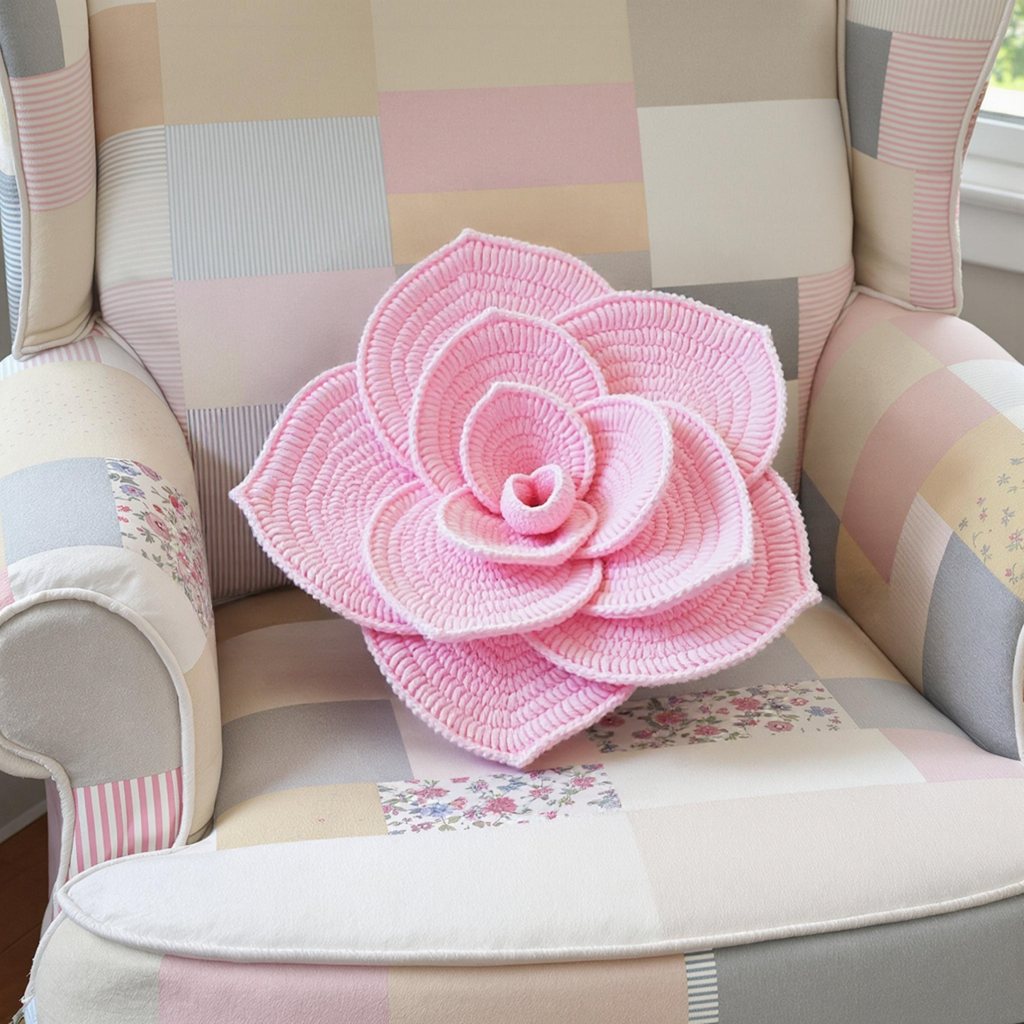Rose Cushion Crochet Pattern
