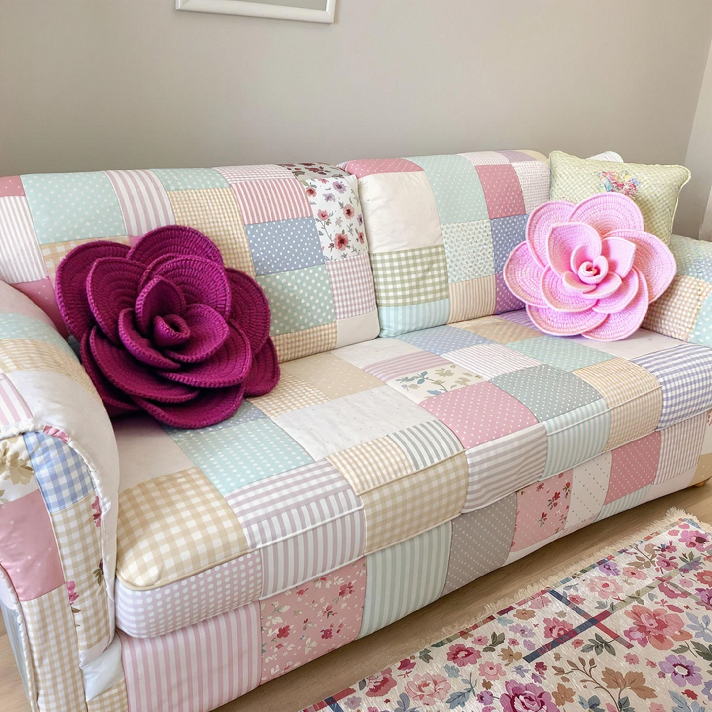 Rose Cushion Crochet Pattern