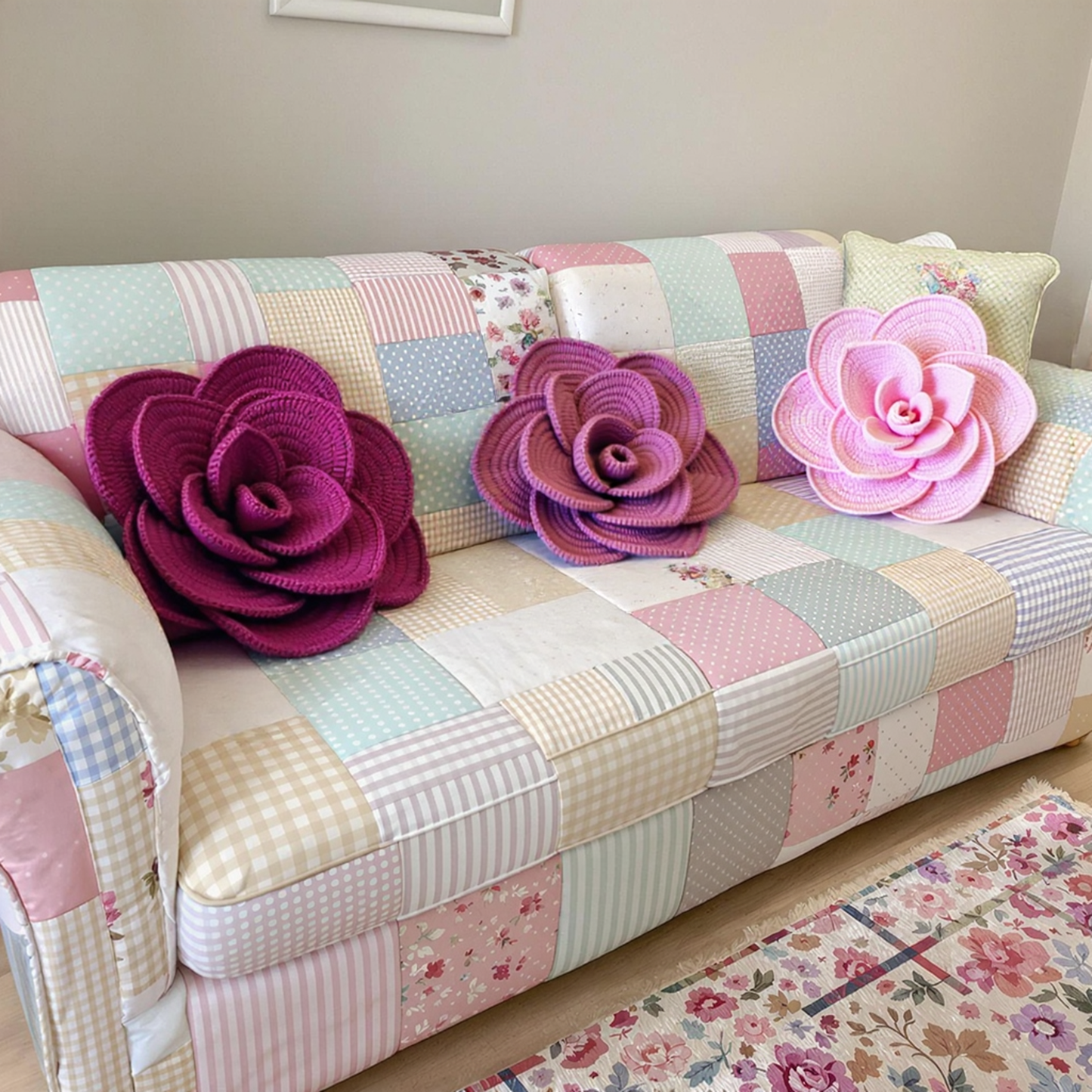 Rose Cushion Crochet Pattern