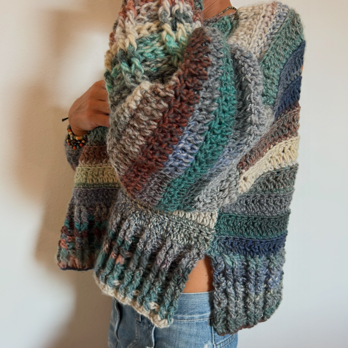 Tierra Sweater with Video, Crochet Sweater Pattern