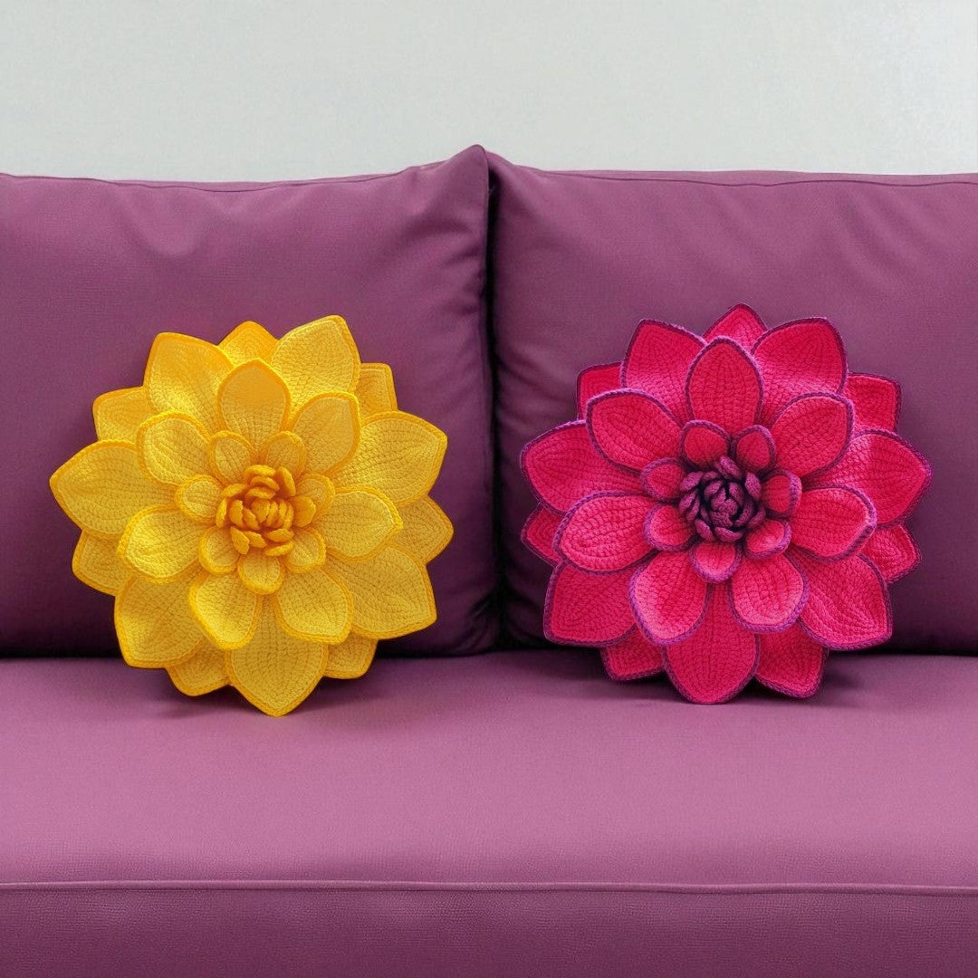 Camellia Cushion Crochet pattern
