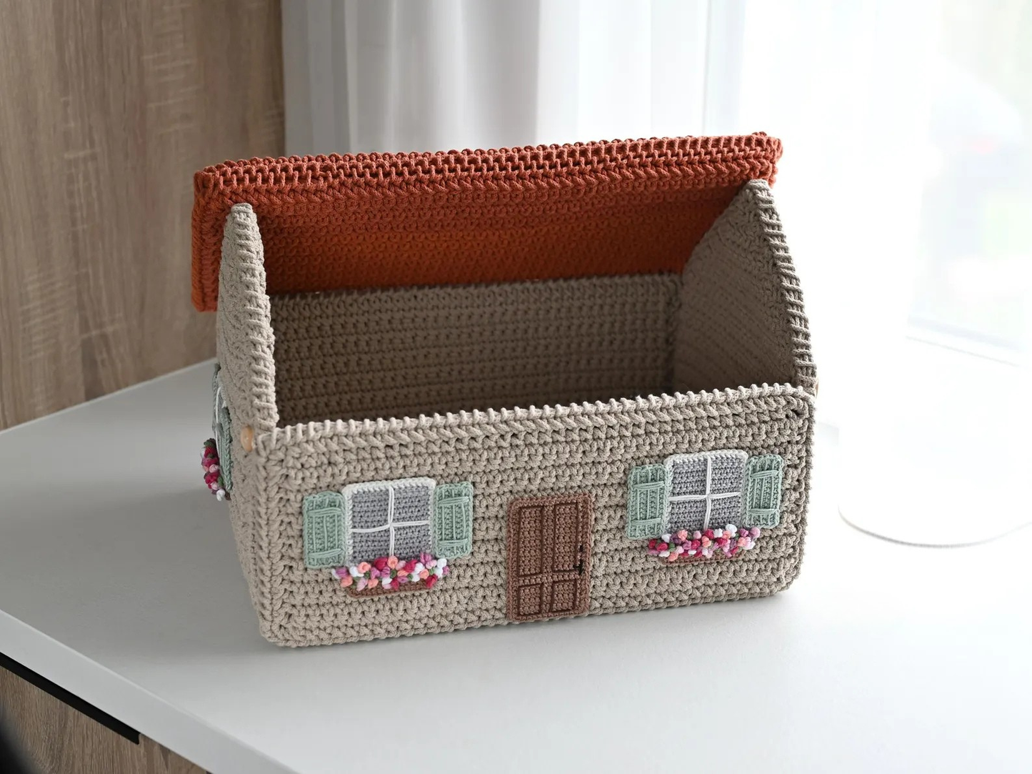 House Basket Crochet Pattern