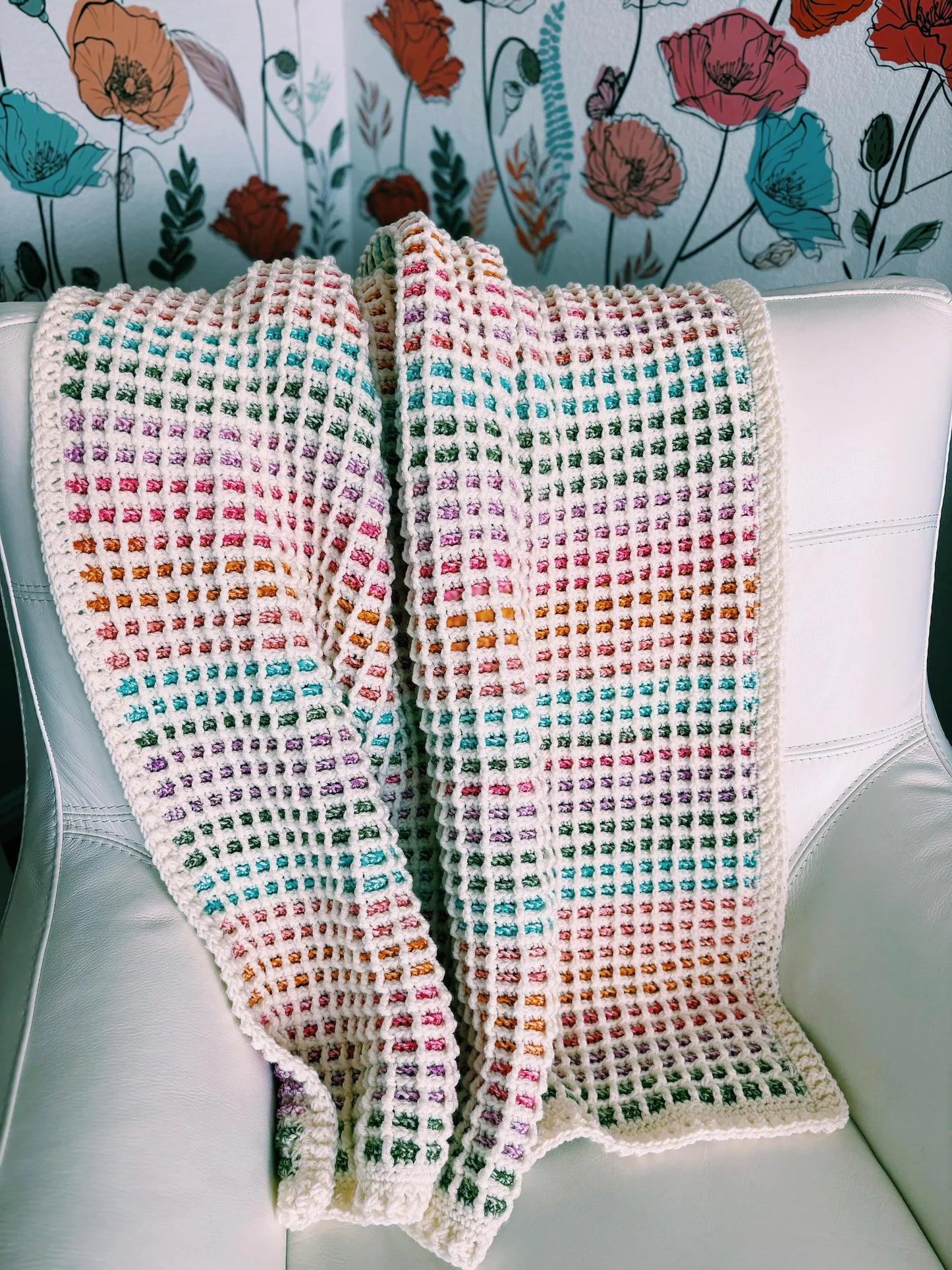 Waffle Stitch Blanket Pattern – 9 Sizes