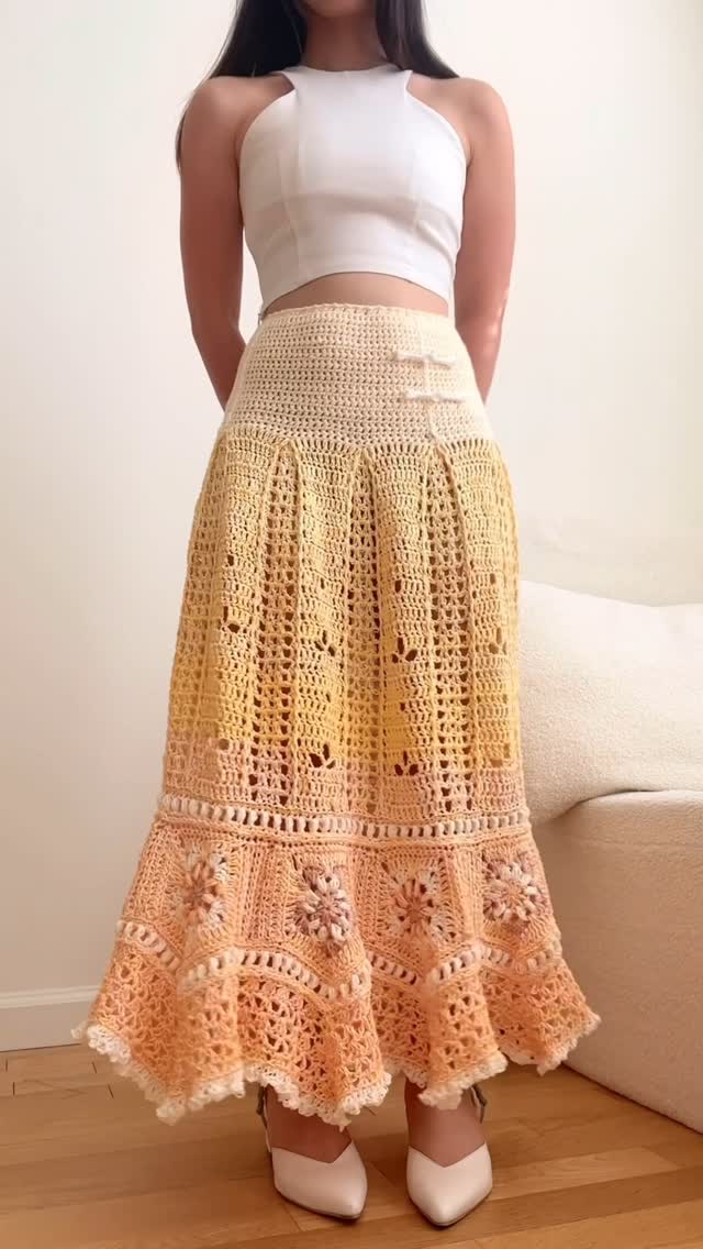 Floral Skirt Crochet Pattern (Made-to-Measure)
