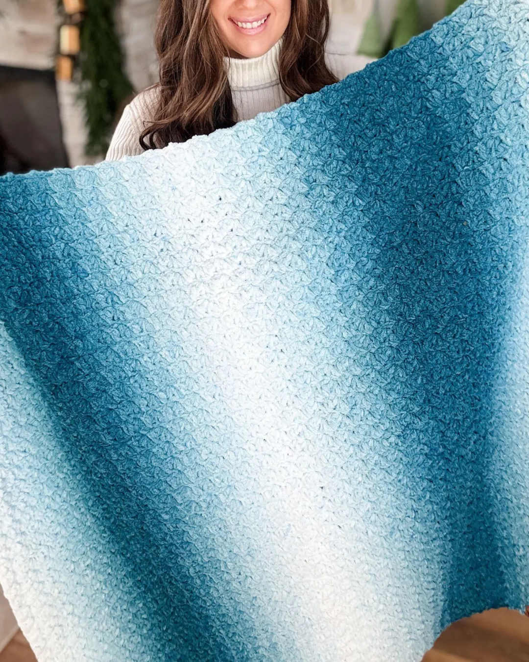 Easy Crochet Blanket, Beginner Pattern,