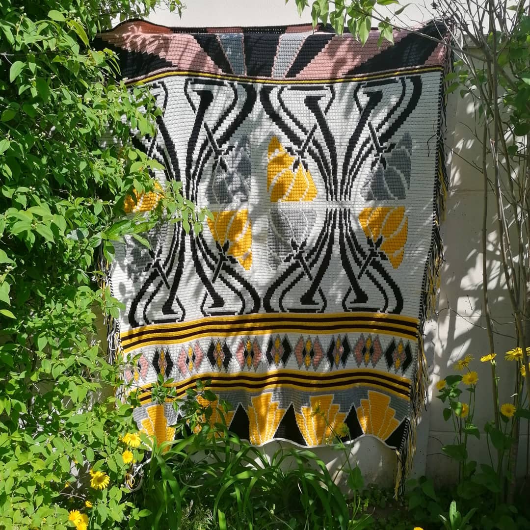 1925’s Art Deco Mosaic Blanket  Crochet Pattern