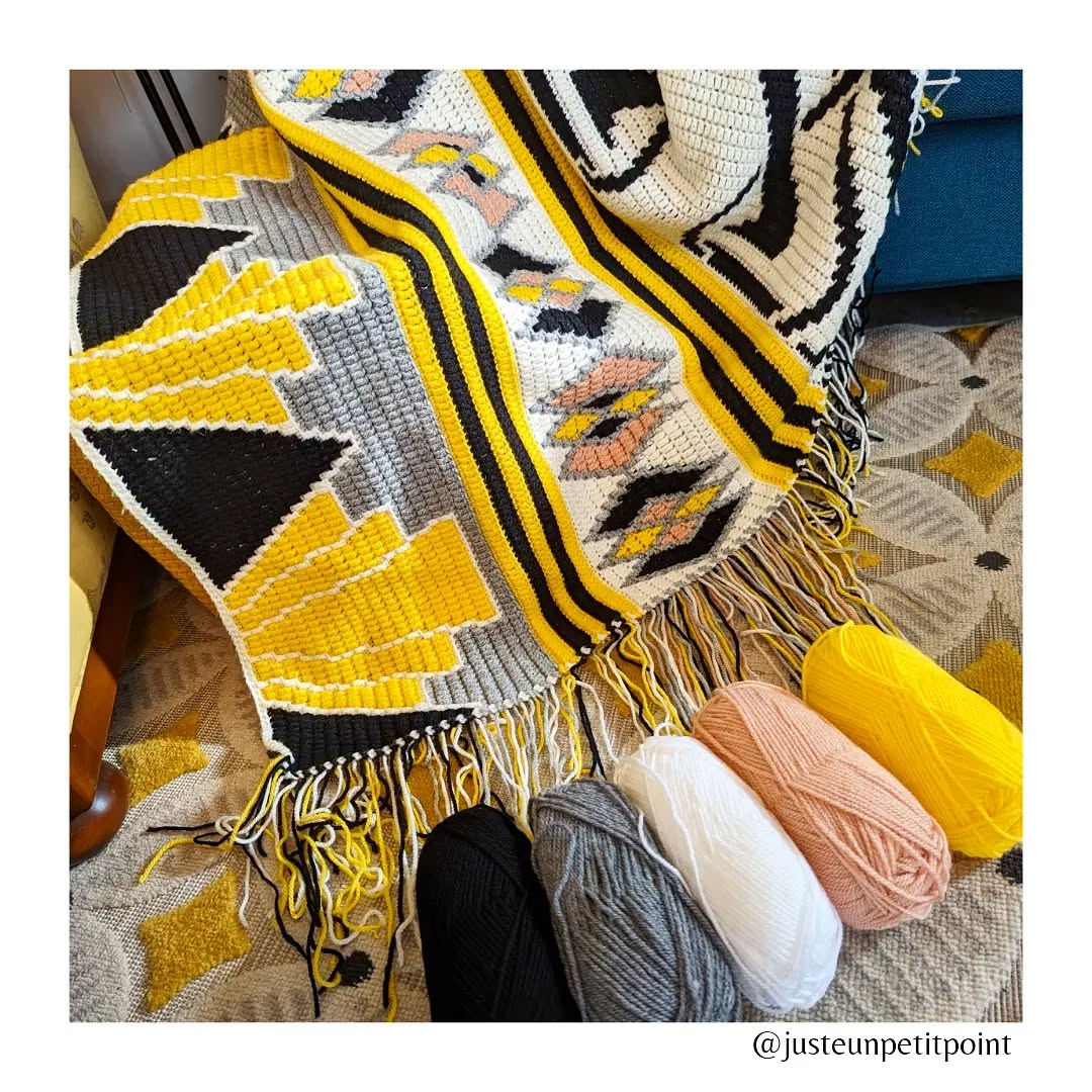 1925’s Art Deco Mosaic Blanket  Crochet Pattern