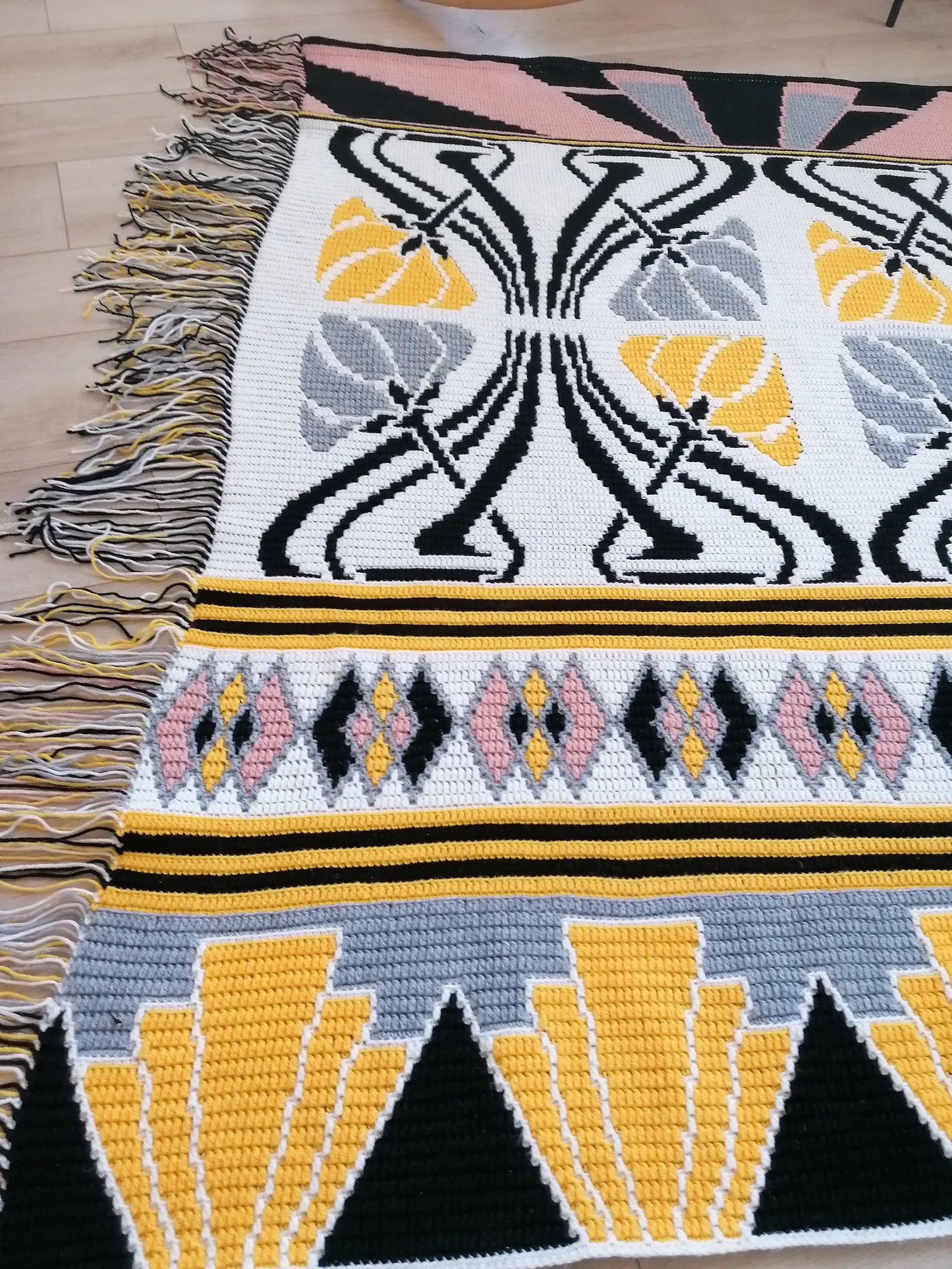 1925’s Art Deco Mosaic Blanket  Crochet Pattern