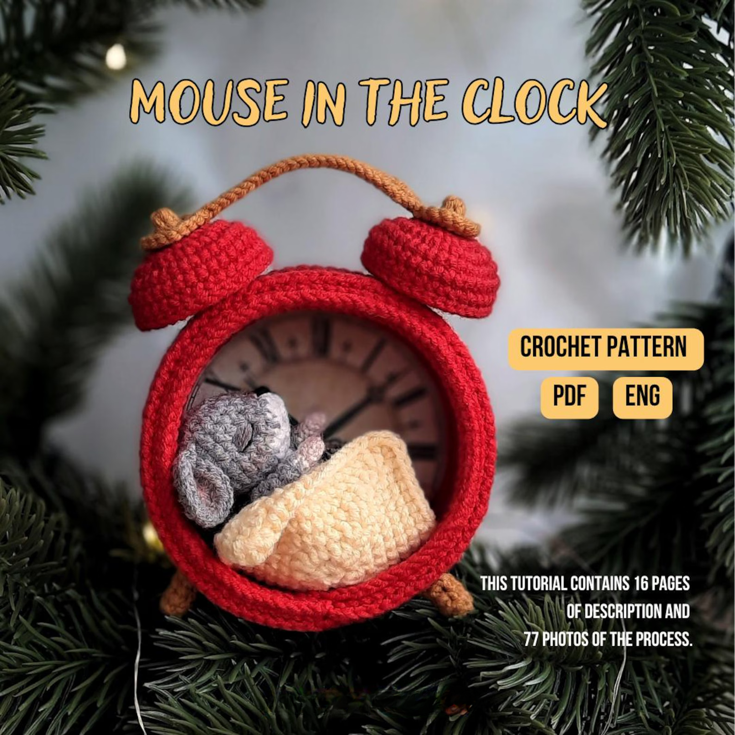 Mouse in the Clock Crochet Pattern