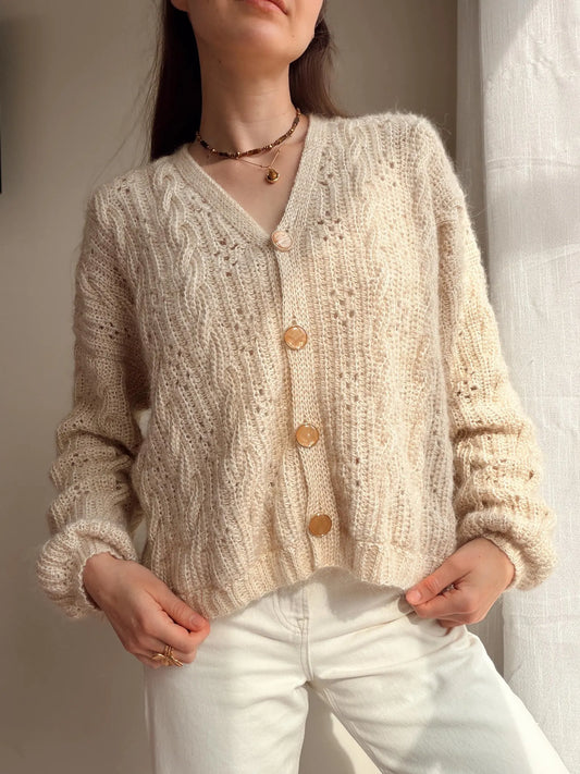 Garden Cable Cardigan Crochet Pattern