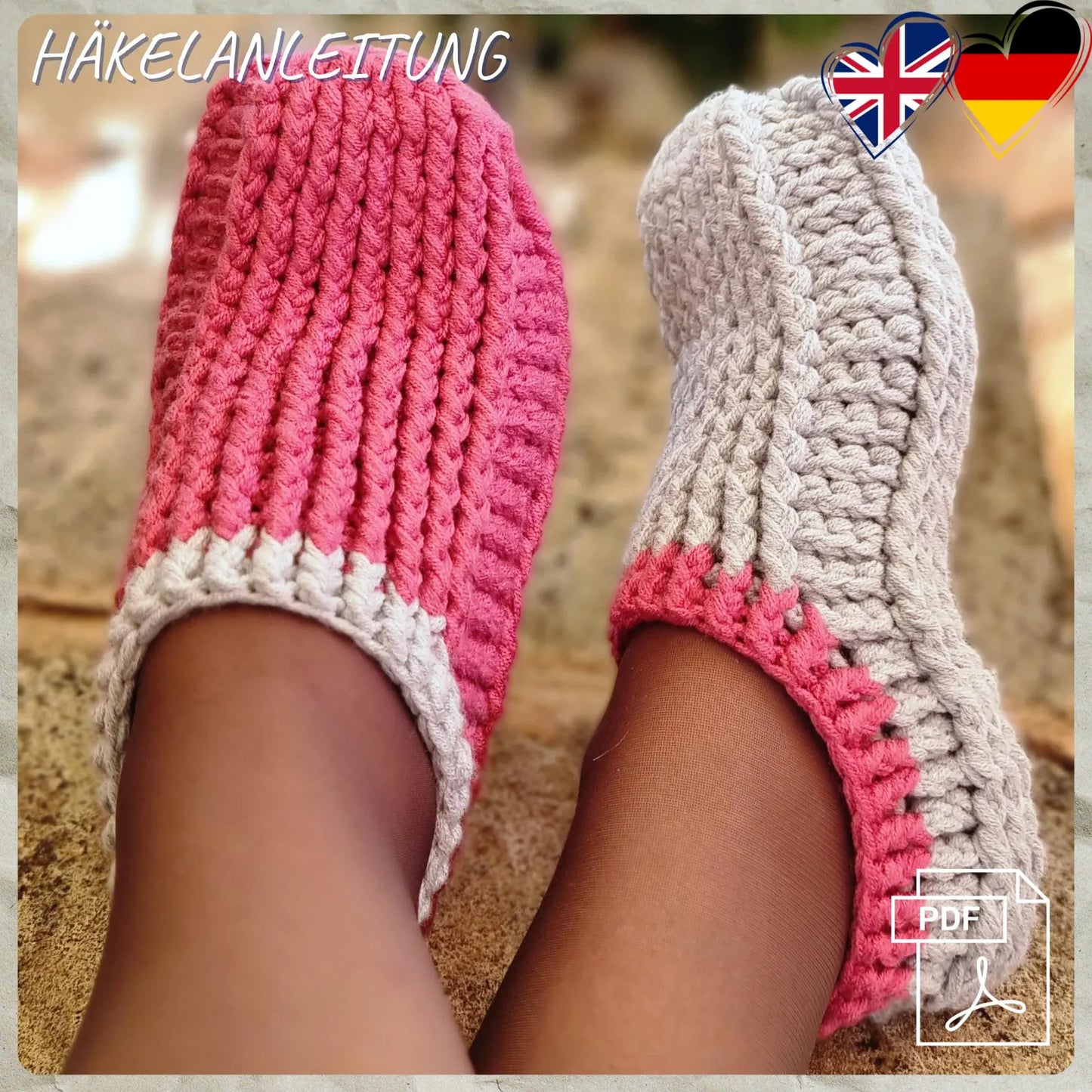 Crochet Slippers PDF Pattern – All Sizes