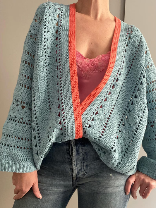FLORA Sweater Cardigan Crochet Pattern