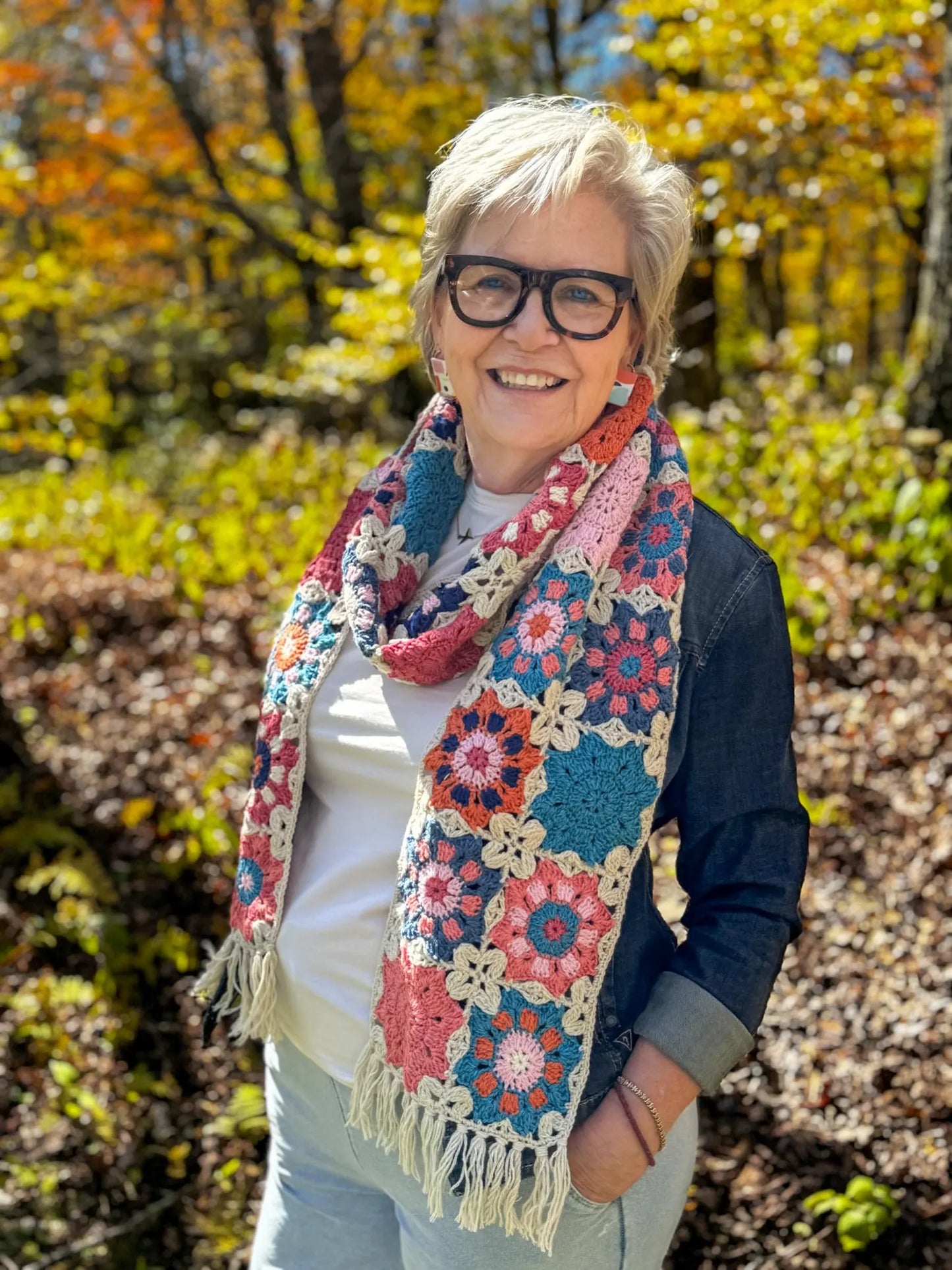 Sapphire Scarf – Textured Chic Scarf (PDF + Video) Crochet Pattern