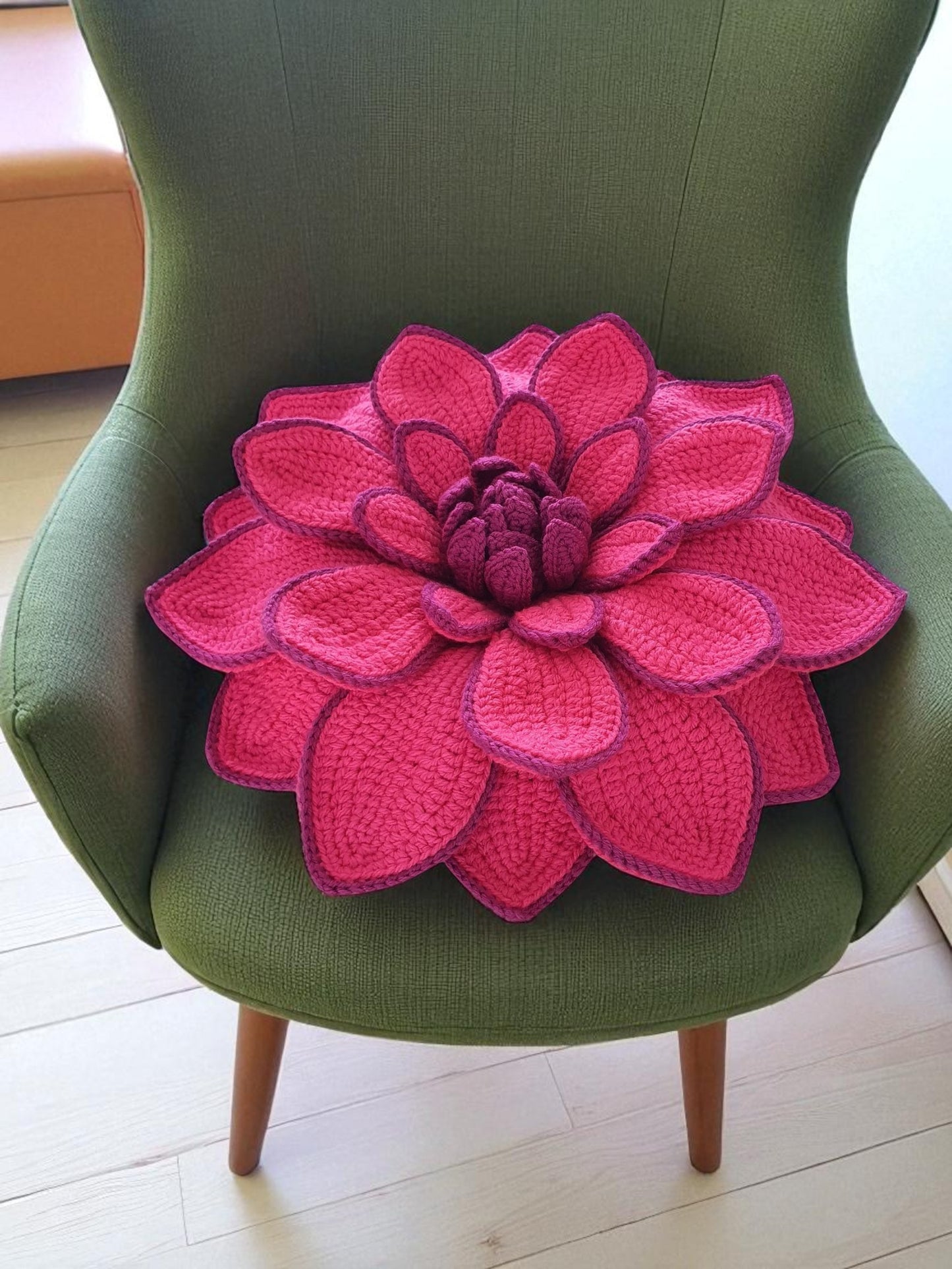Camellia Cushion Crochet pattern