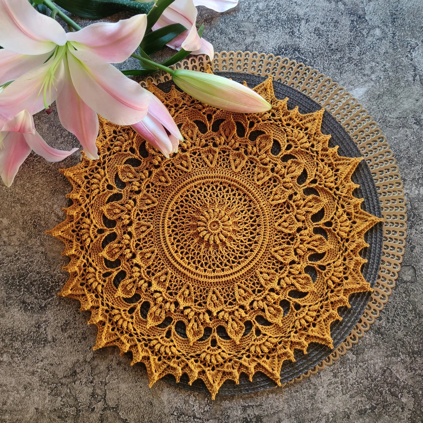 Lily Round Doily – Crochet Pattern