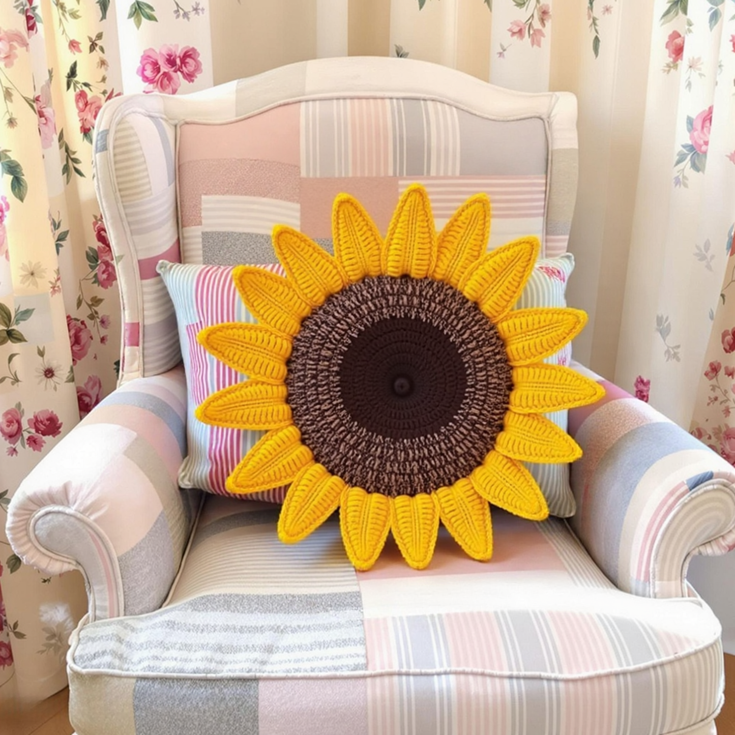 Sunflower pillow Crochet Pattern