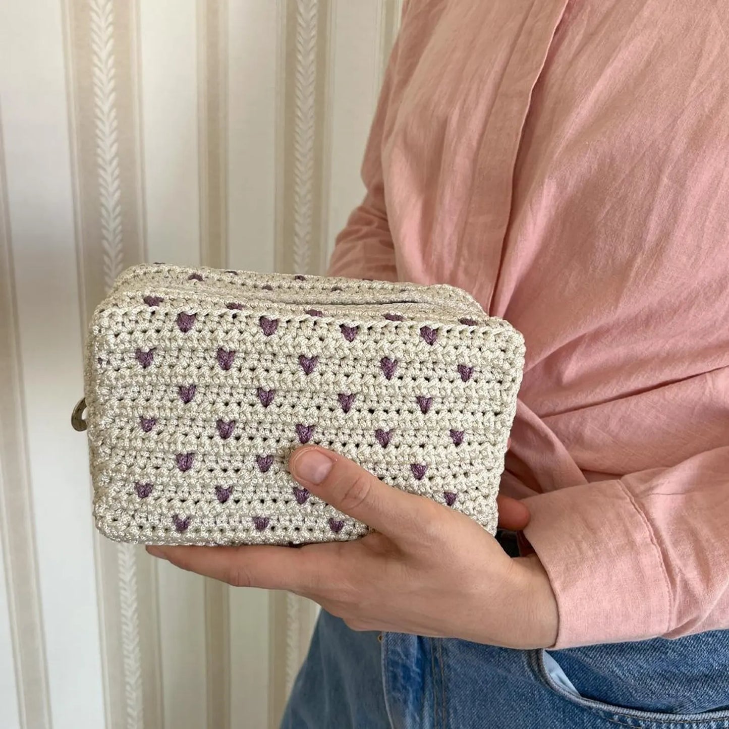 Heart Makeup Bag Crochet Pattern