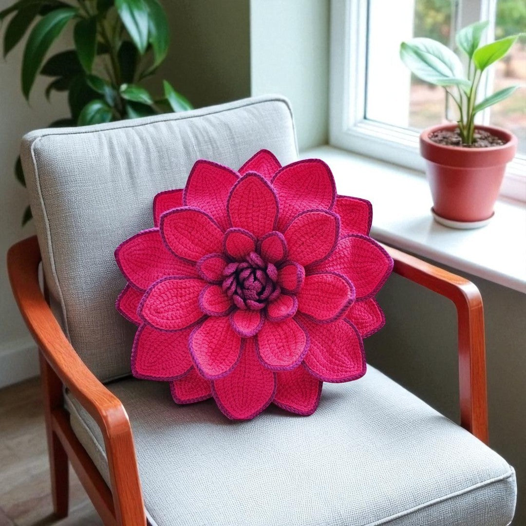 Camellia Cushion Crochet pattern