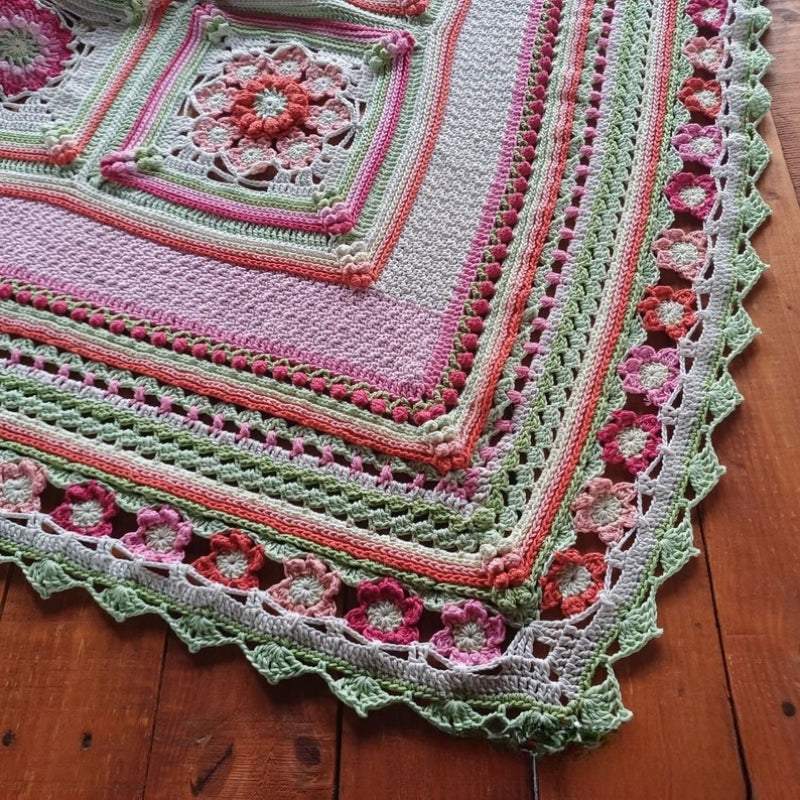 Annatjie’s Garden Throw- Crochet Blanket Pattern