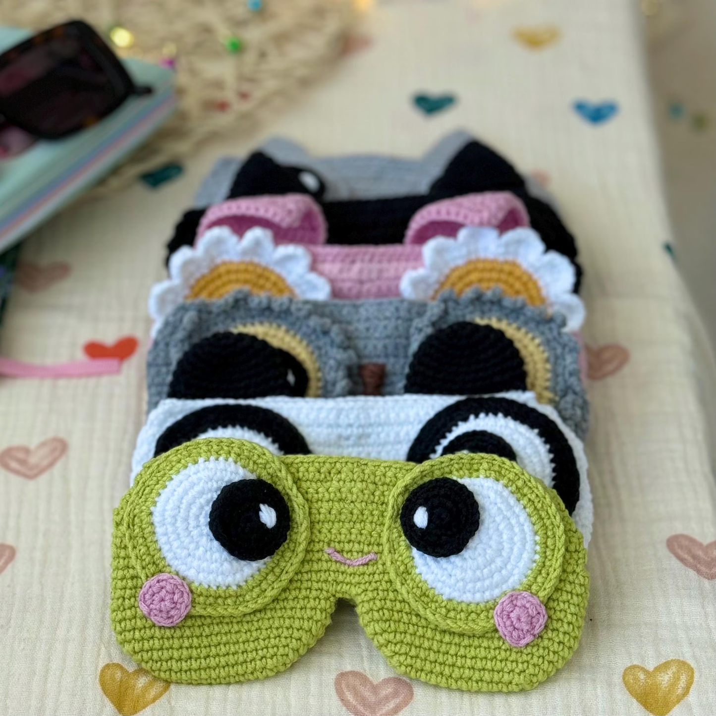 Crochet Glasses Case Pattern PDF 5in1, Cute Eyeglasses Holder