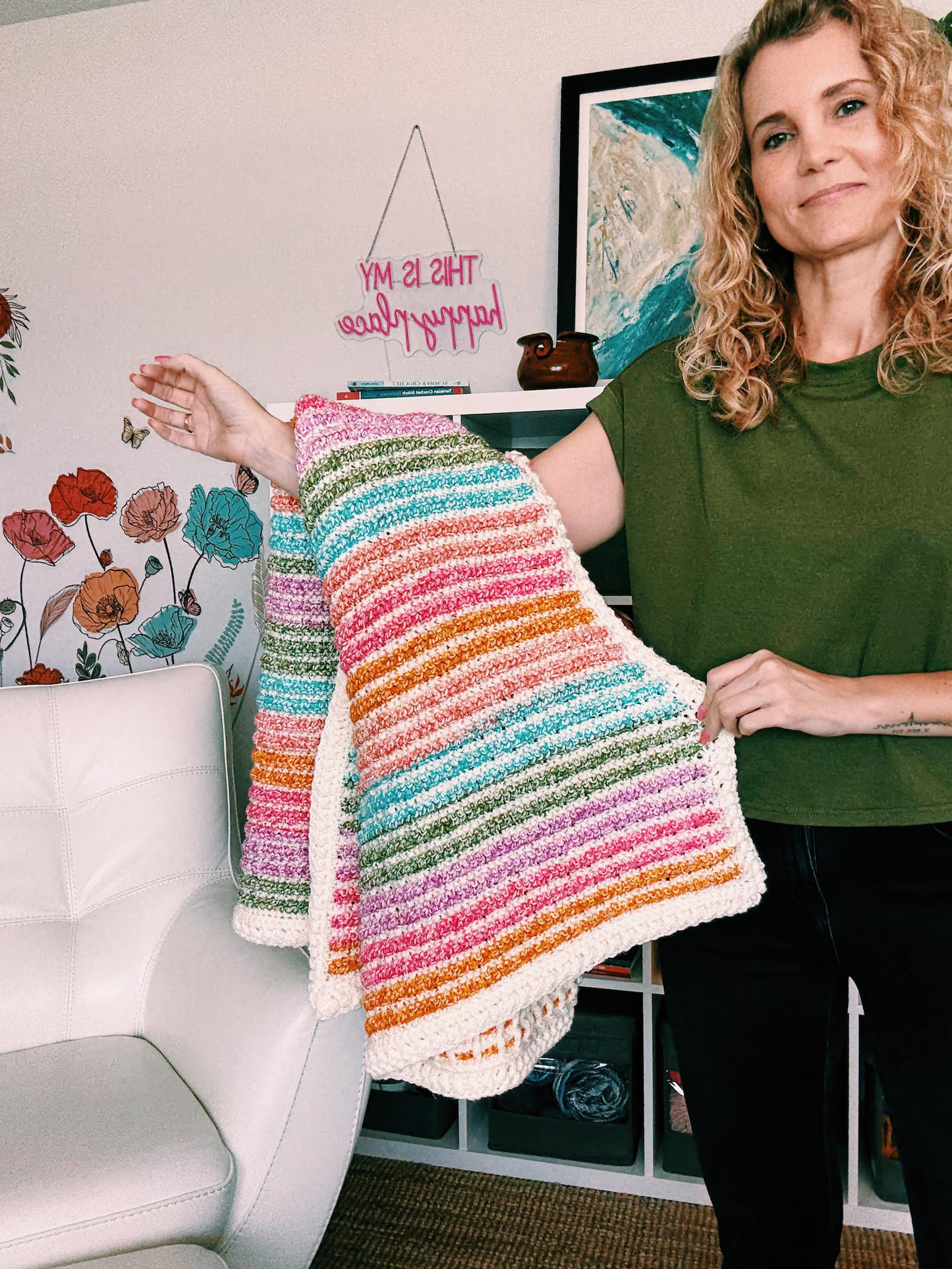 Waffle Stitch Blanket Pattern – 9 Sizes