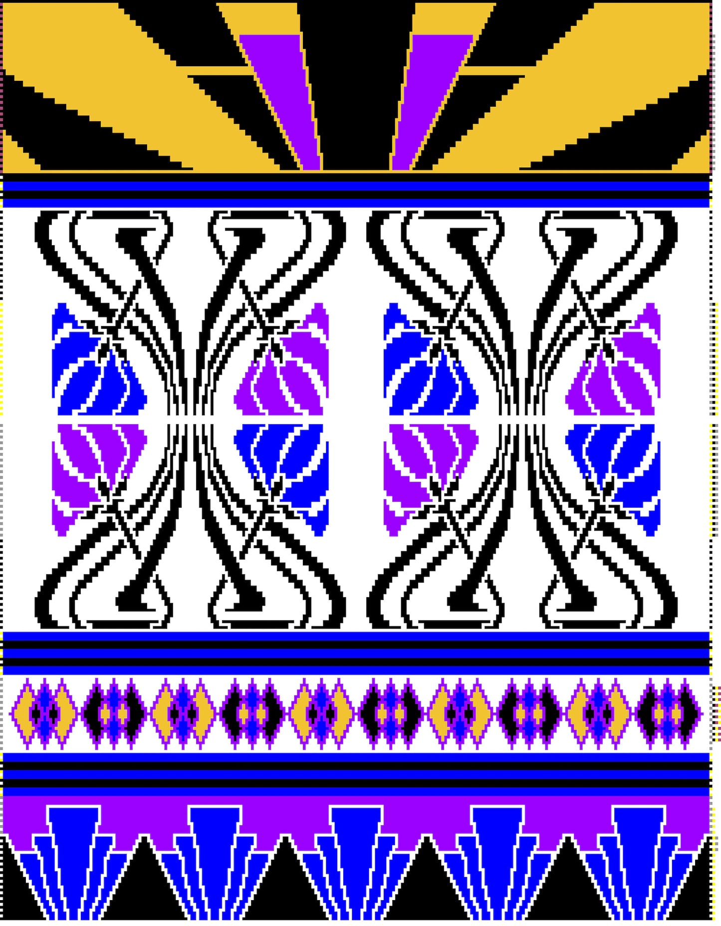 1925’s Art Deco Mosaic Blanket  Crochet Pattern