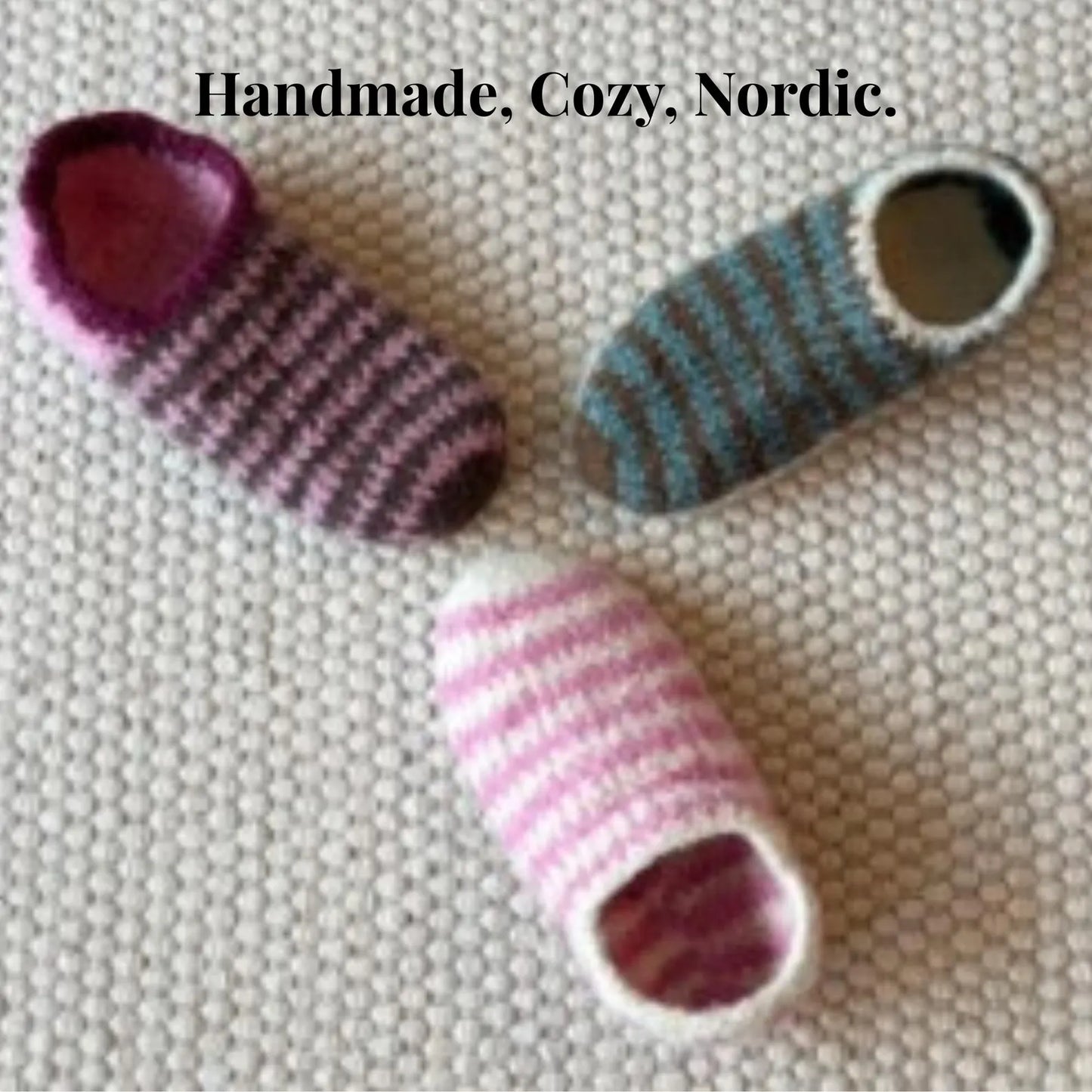 Sailor Slipper Crochet Pattern – Seamless Felt Slippers