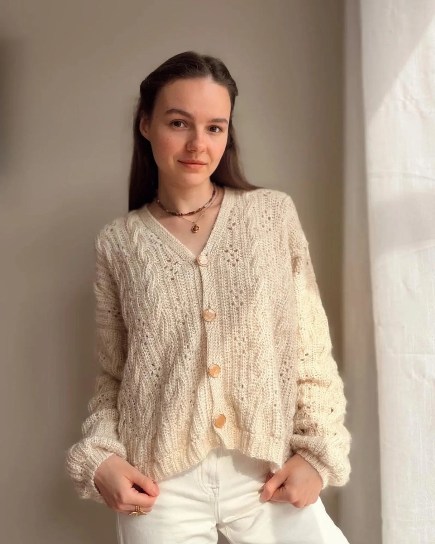 Garden Cable Cardigan Crochet Pattern