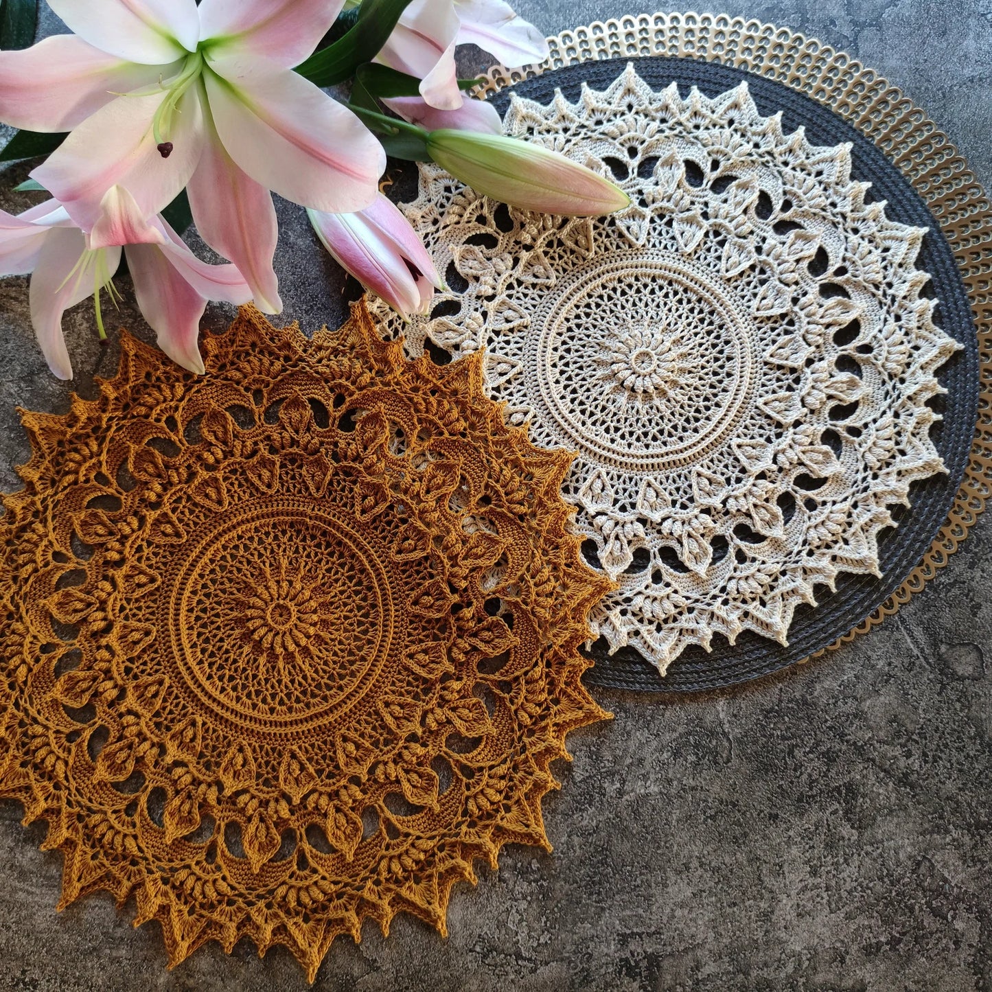 Lily Round Doily – Crochet Pattern