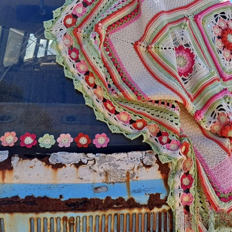 Annatjie’s Garden Throw- Crochet Blanket Pattern