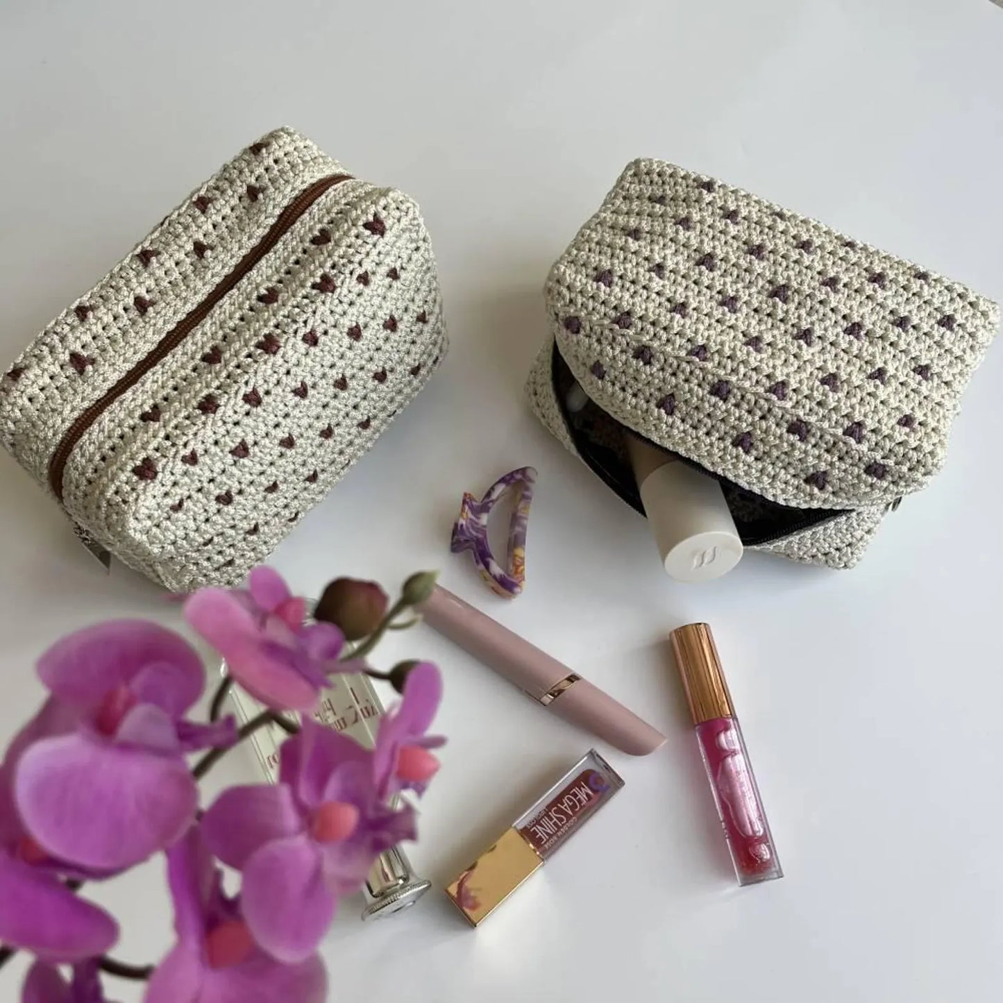 Heart Makeup Bag Crochet Pattern