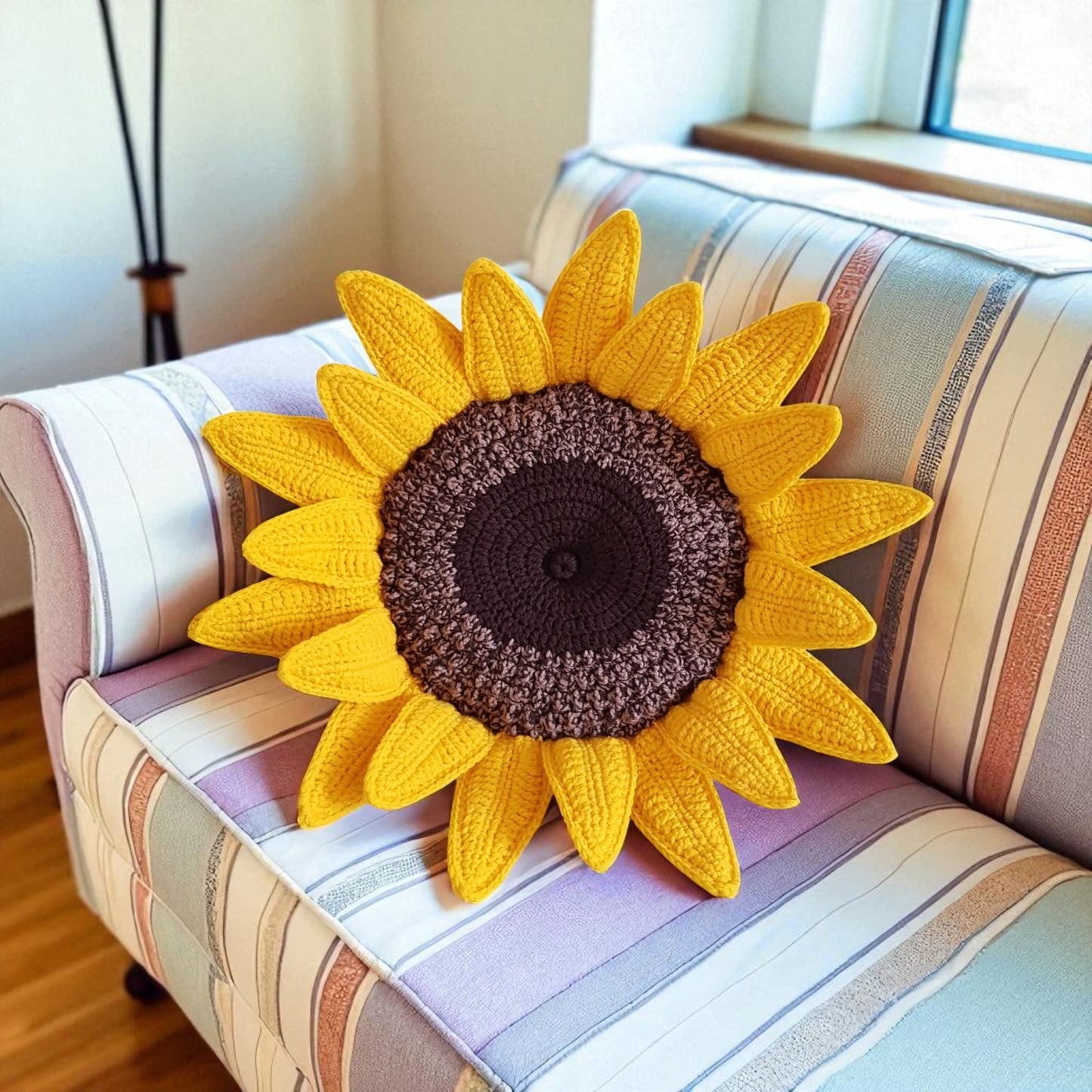 Sunflower pillow Crochet Pattern