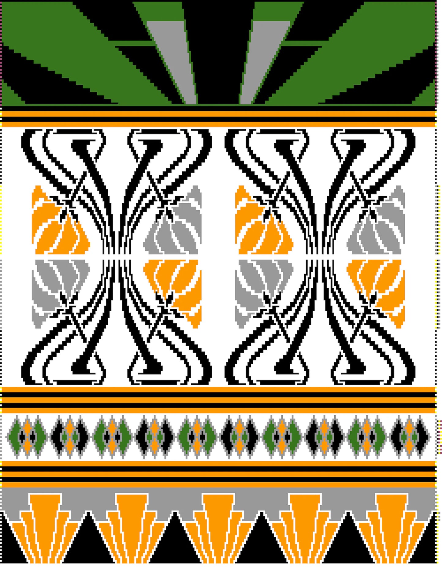 1925’s Art Deco Mosaic Blanket  Crochet Pattern