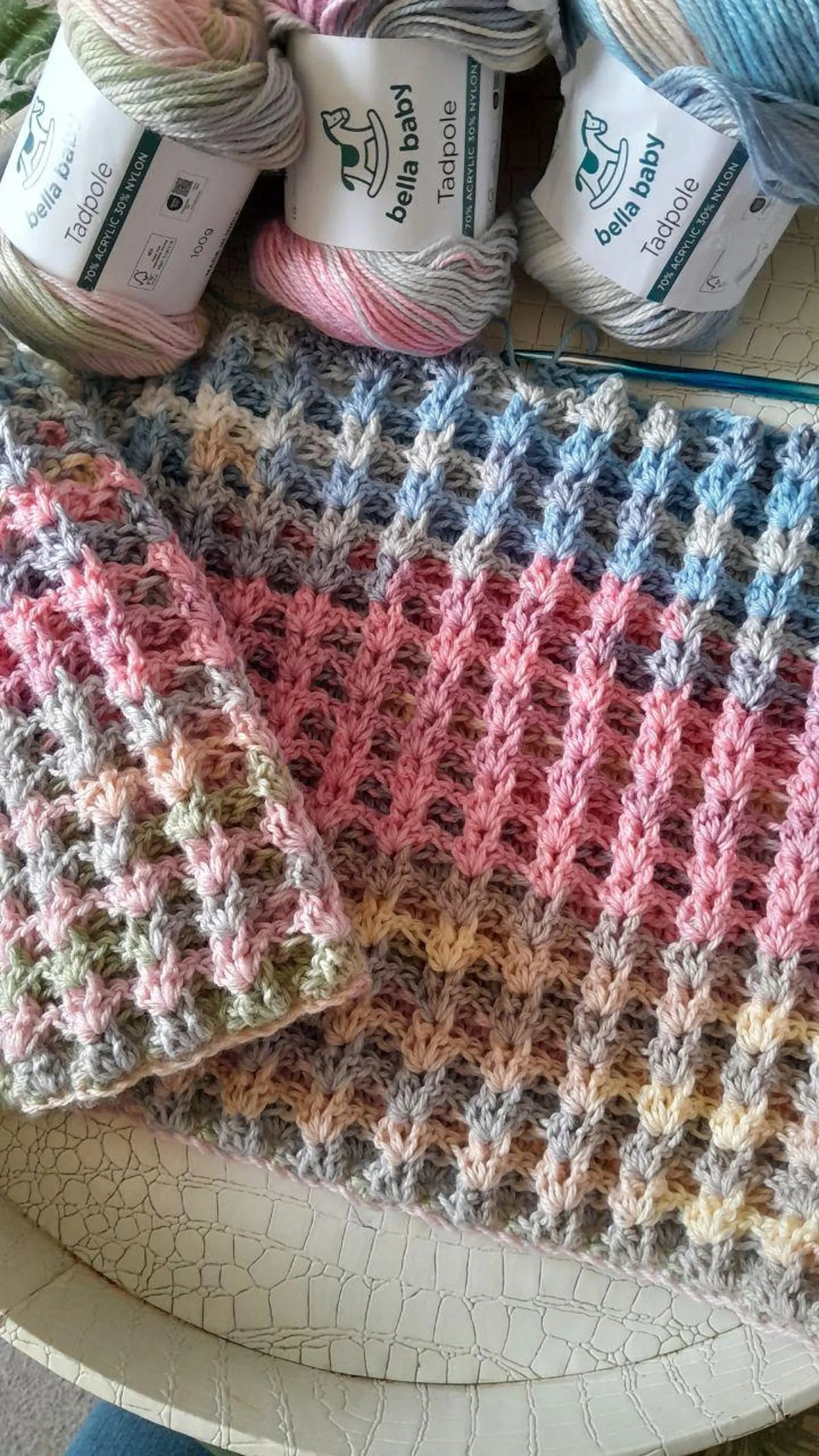 Waffled Shell Stitch Blanket or Scarf Crochet Pattern