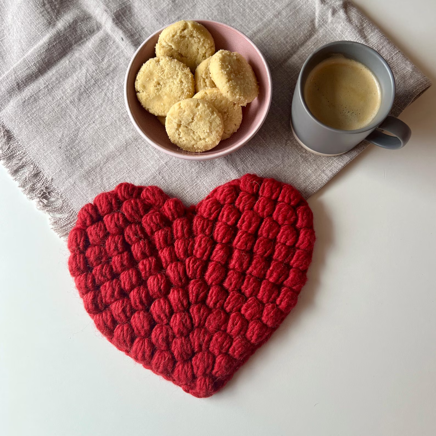 Heart Trivet - Modern and Cute Kitchen Accessories Crochet Pattern