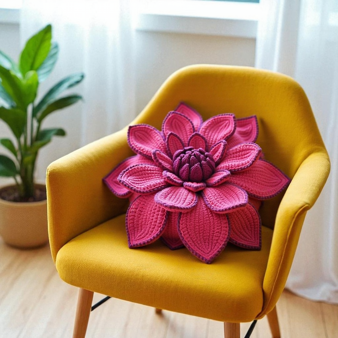 Camellia Cushion Crochet pattern