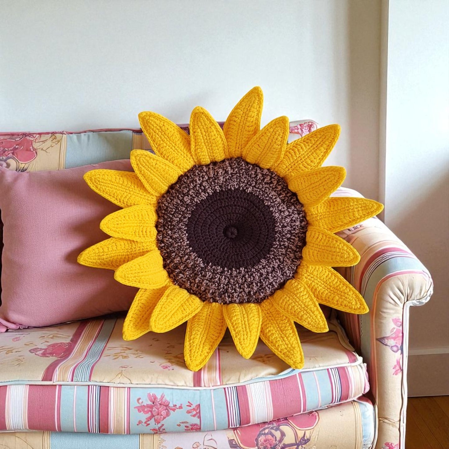 Sunflower pillow Crochet Pattern