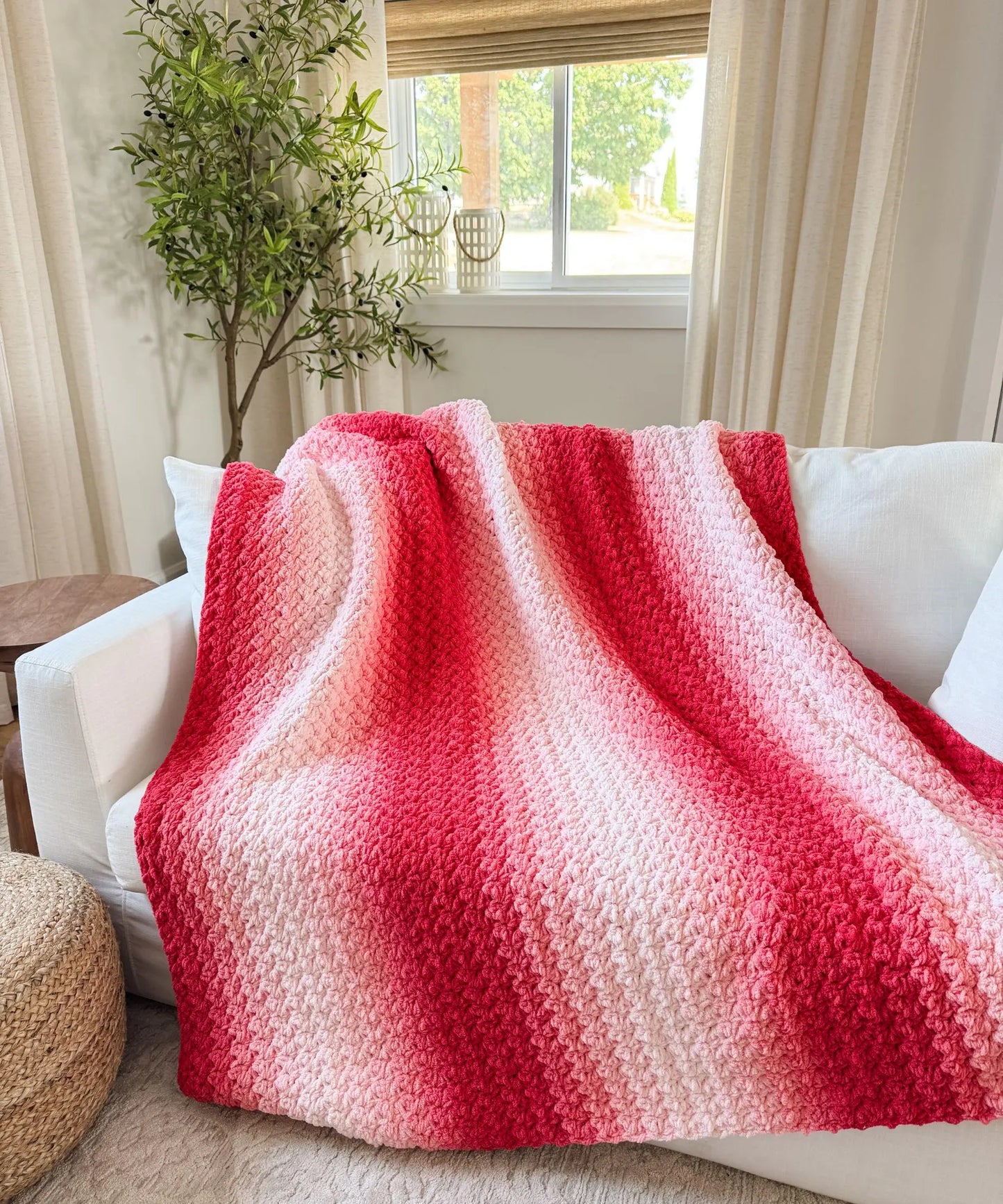 Easy Crochet Blanket, Beginner Pattern,