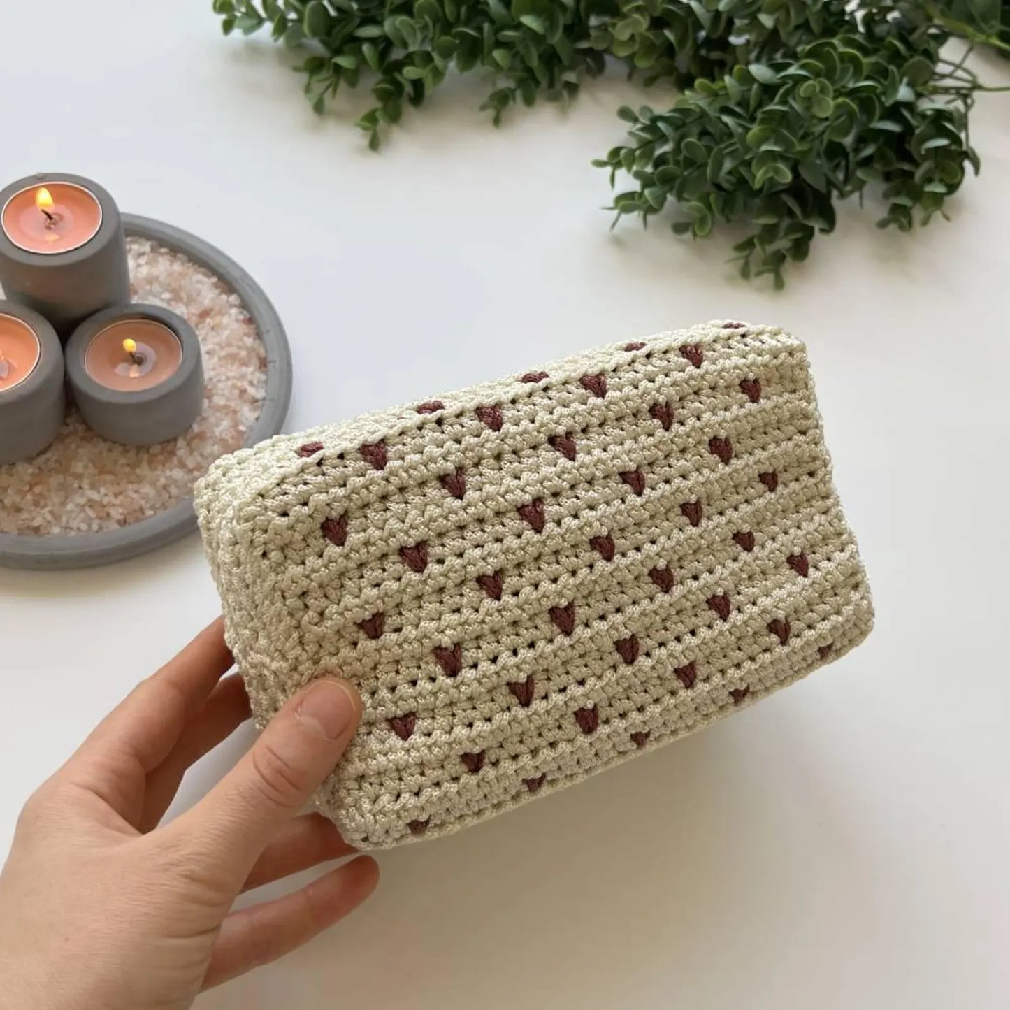 Heart Makeup Bag Crochet Pattern