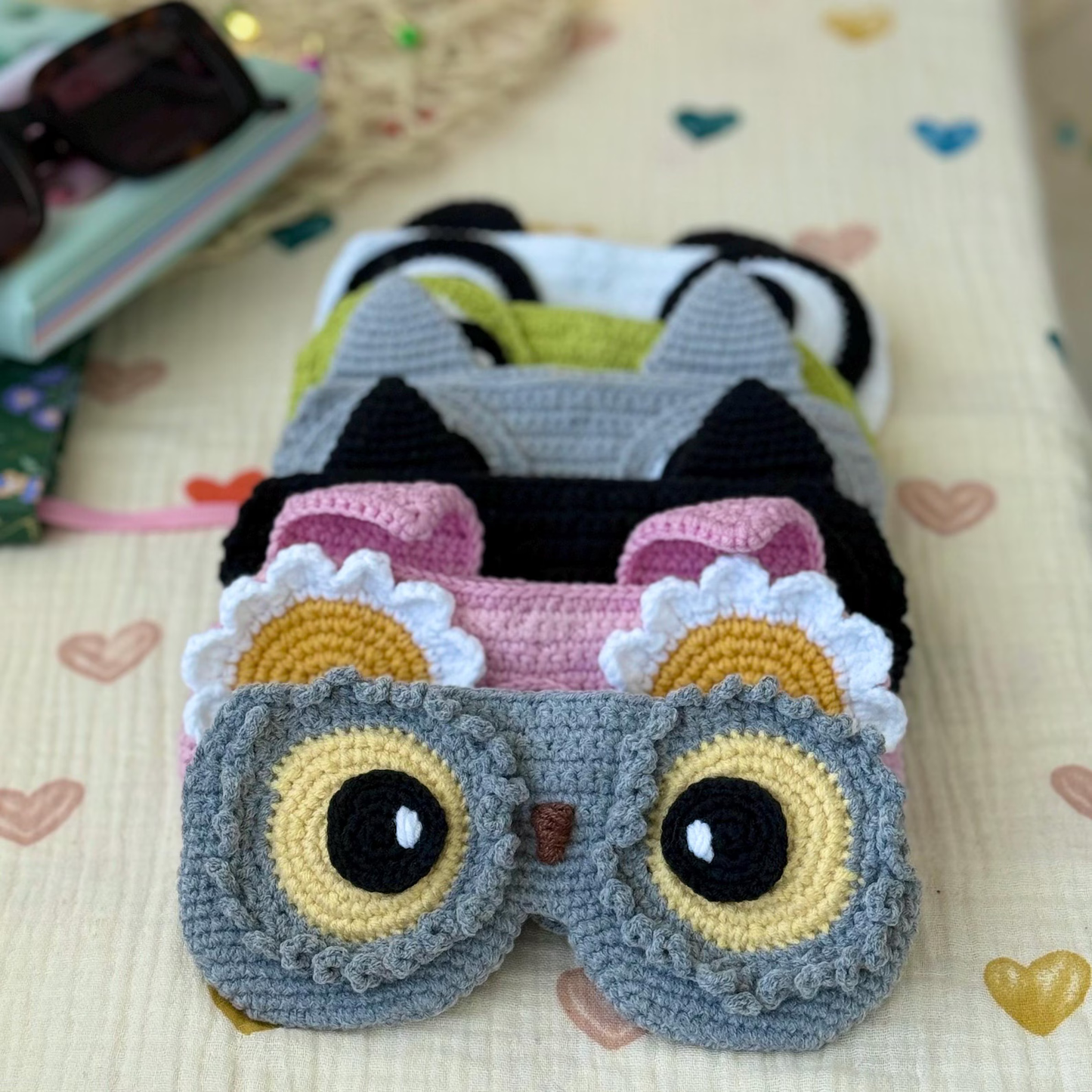 Crochet Glasses Case Pattern PDF 5in1, Cute Eyeglasses Holder