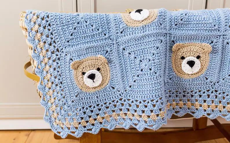 Teddy Bear Blanket Crochet Pattern