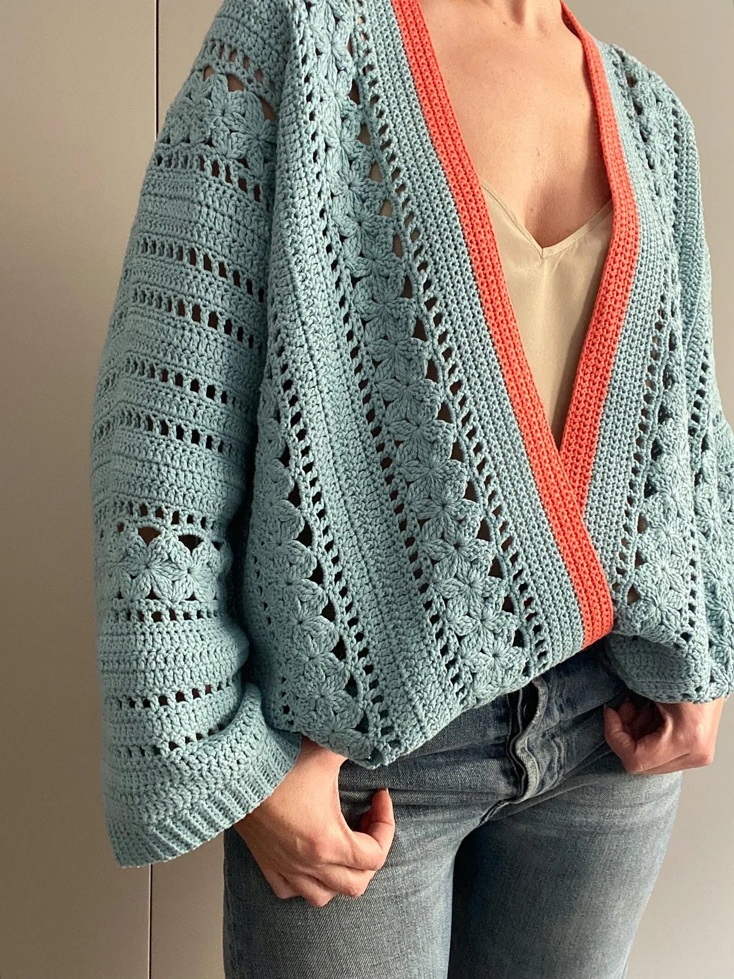 FLORA Sweater Cardigan Crochet Pattern