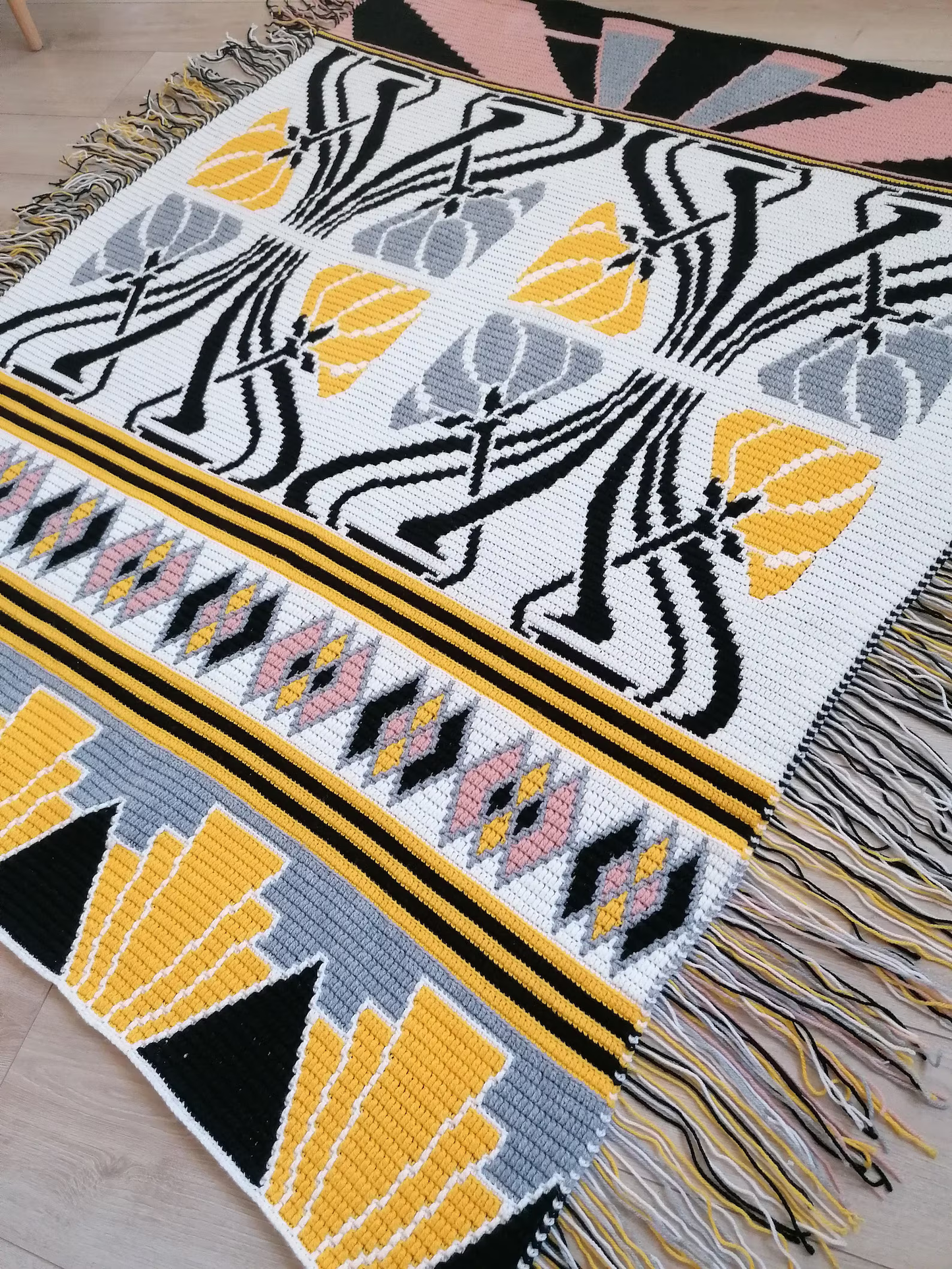 1925’s Art Deco Mosaic Blanket  Crochet Pattern