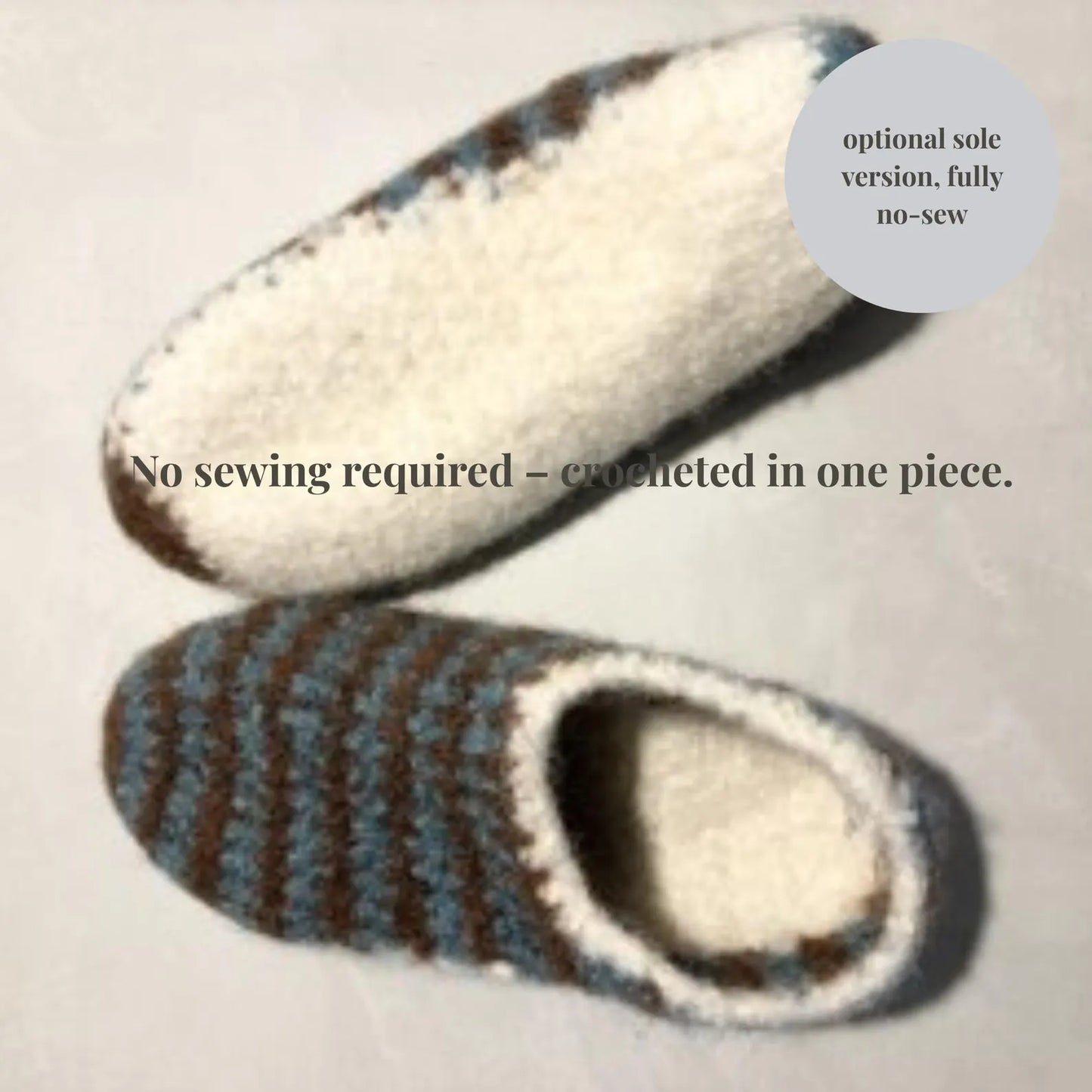 Sailor Slipper Crochet Pattern – Seamless Felt Slippers