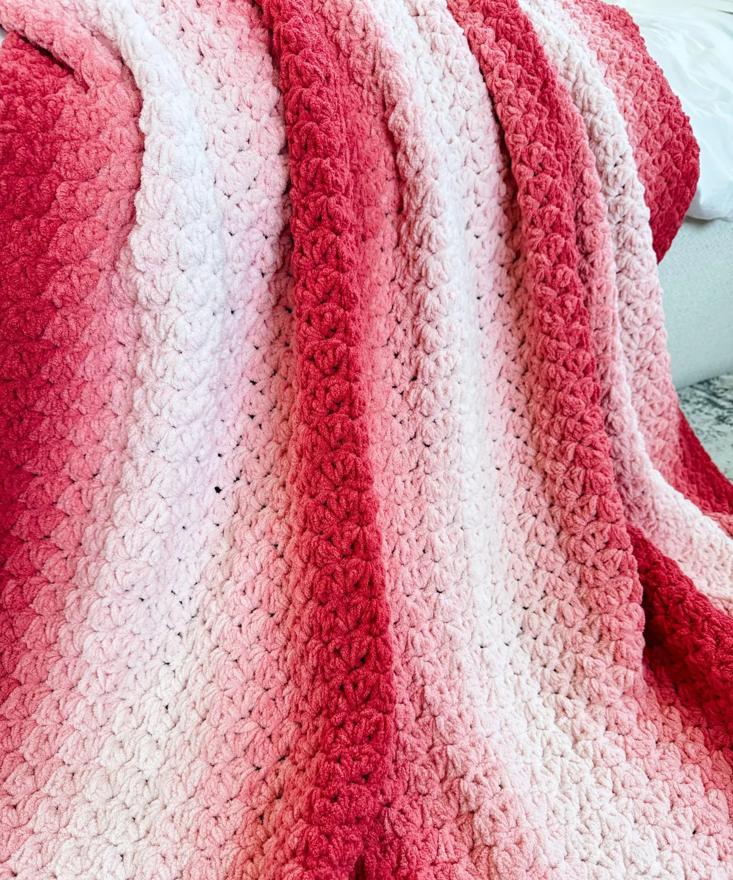 Easy Crochet Blanket, Beginner Pattern,