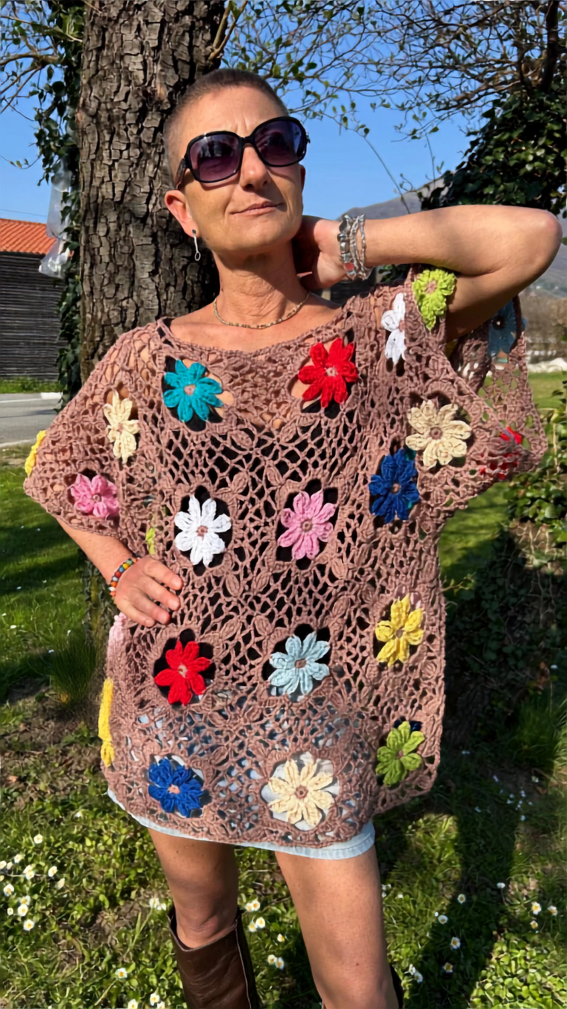 Wildflower Top  Boho Summer  Crochet Pattern Cover Up