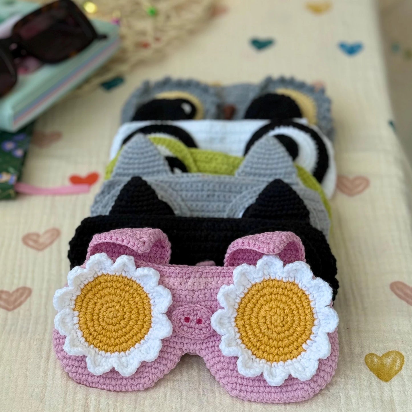Crochet Glasses Case Pattern PDF 5in1, Cute Eyeglasses Holder