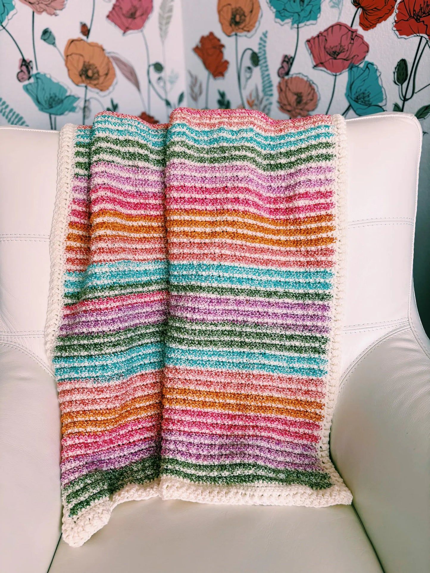 Waffle Stitch Blanket Pattern – 9 Sizes