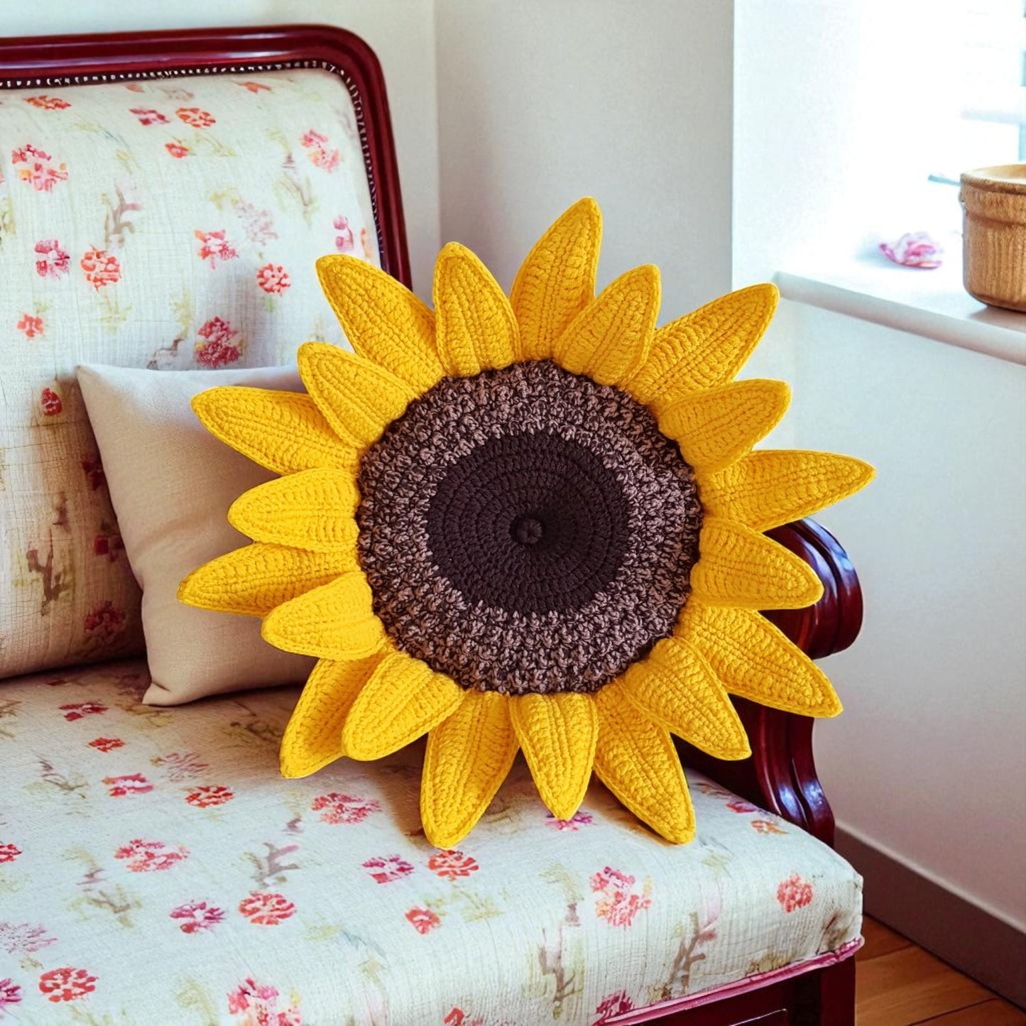 Sunflower pillow Crochet Pattern